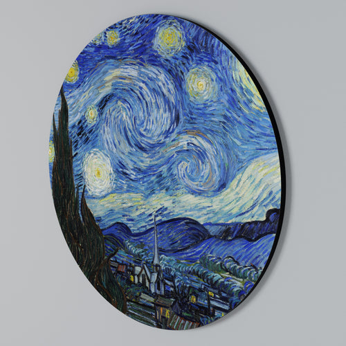 STARRY NIGHT Στρογγυλός πίνακας ζωγραφικής