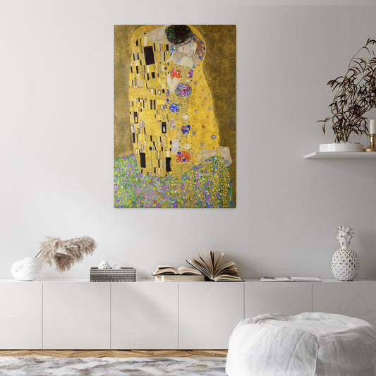 THE KISS Vertical Canvas Print