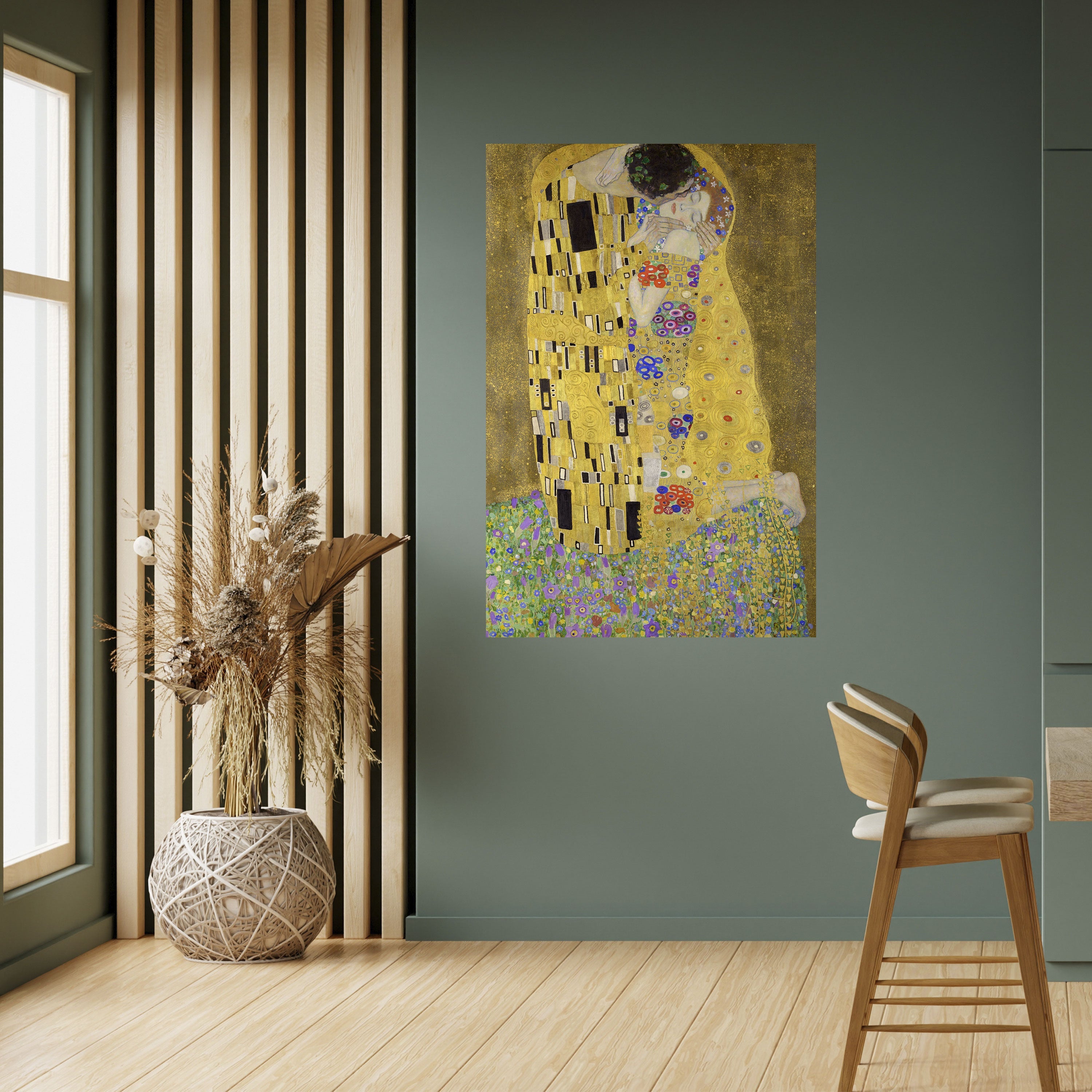 THE KISS Peel and Stick Vertical Poster