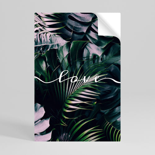 LOVE IN LEAVES Αυτοκόλλητη Αφίσα κάθετη