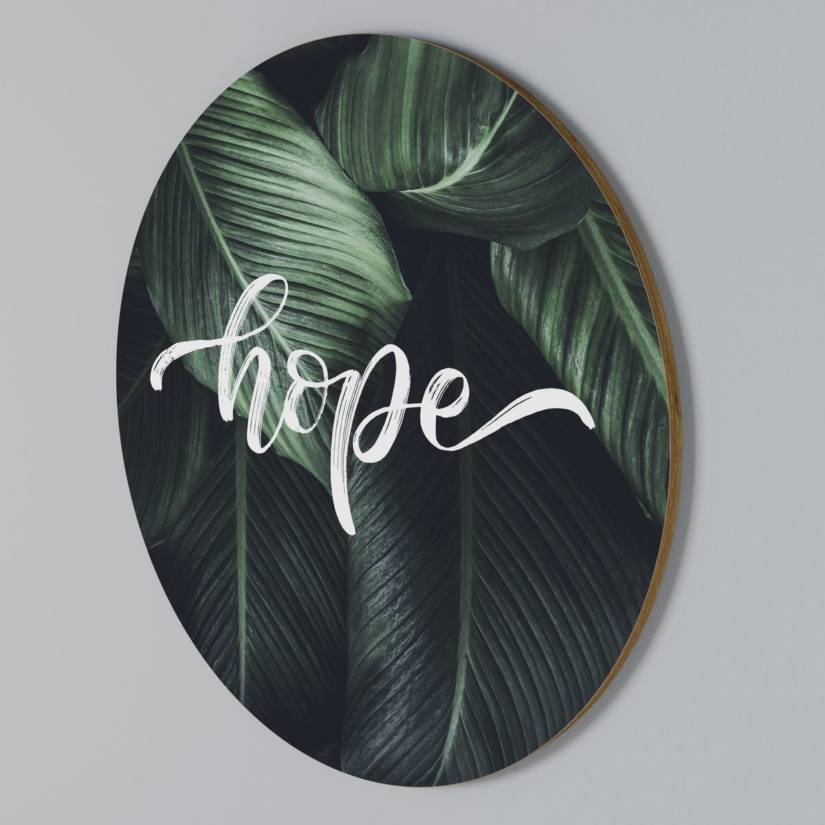 GREEN WHISPERS OF HOPE Round Wall Art