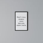 DREAMS IN ACTION Vertical Canvas Print