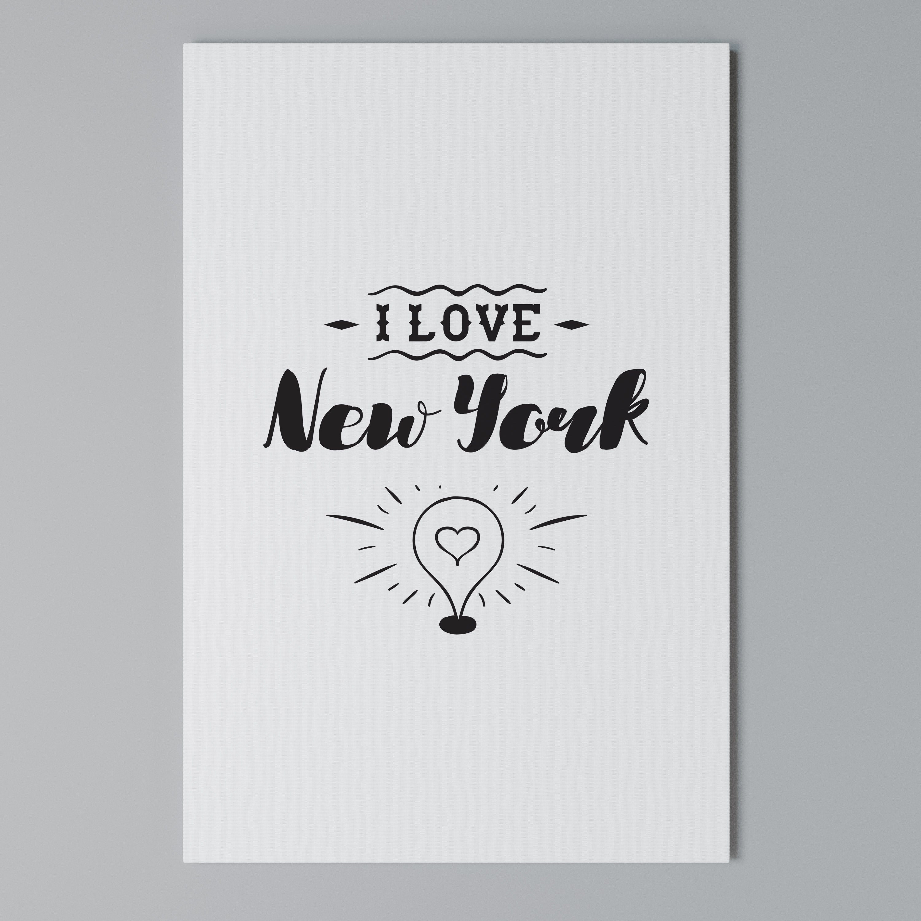I LOVE NEW YORK Κατακόρυφος Πίνακας σε Καμβά