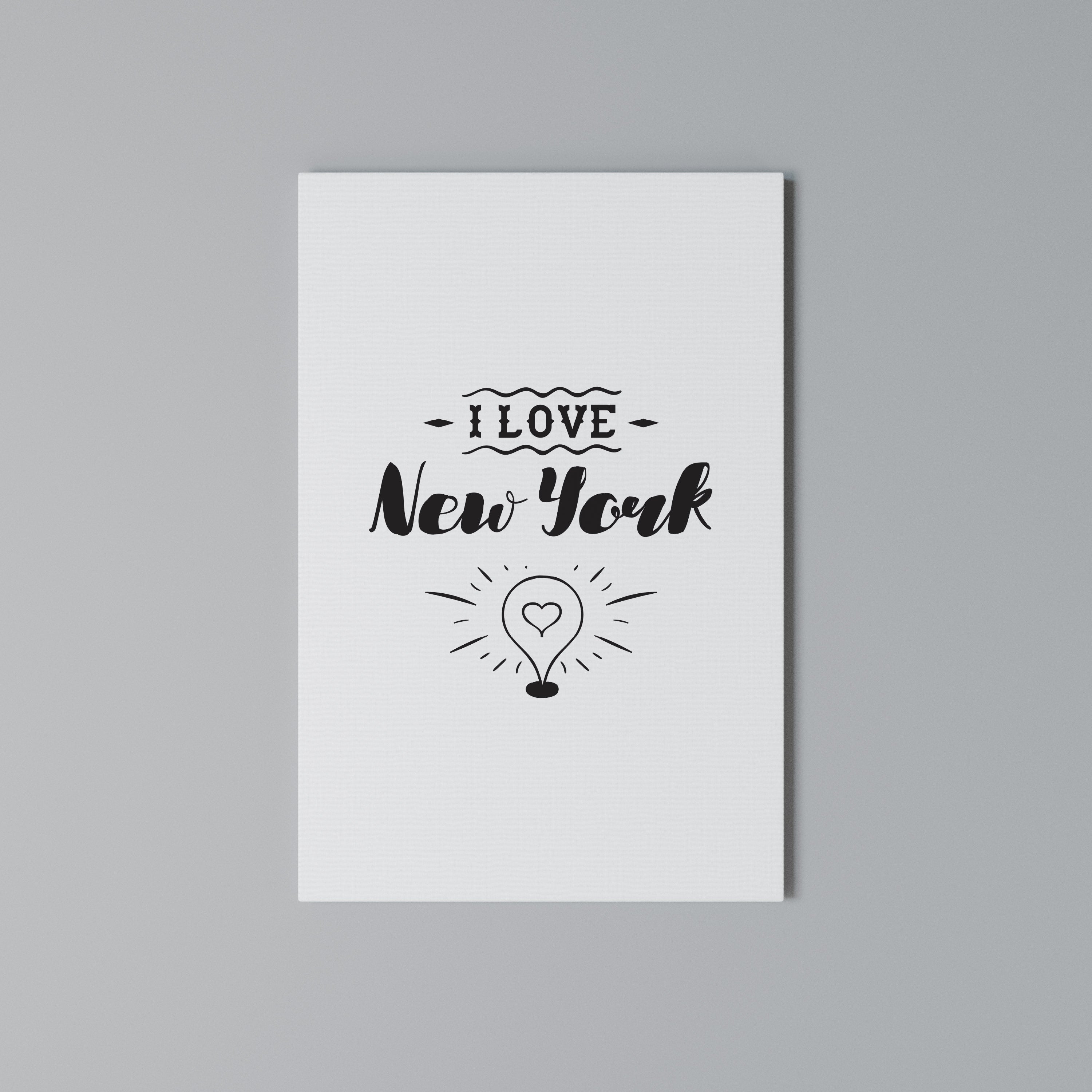 I LOVE NEW YORK Κατακόρυφος Πίνακας σε Καμβά
