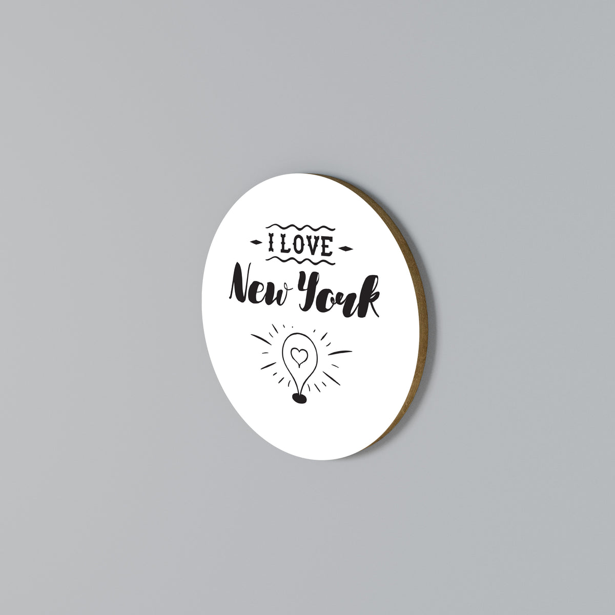I LOVE NEW YORK Round Wall Art