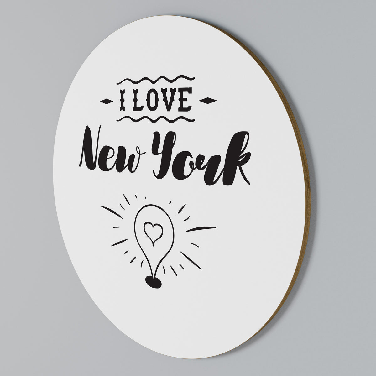 I LOVE NEW YORK Round Wall Art