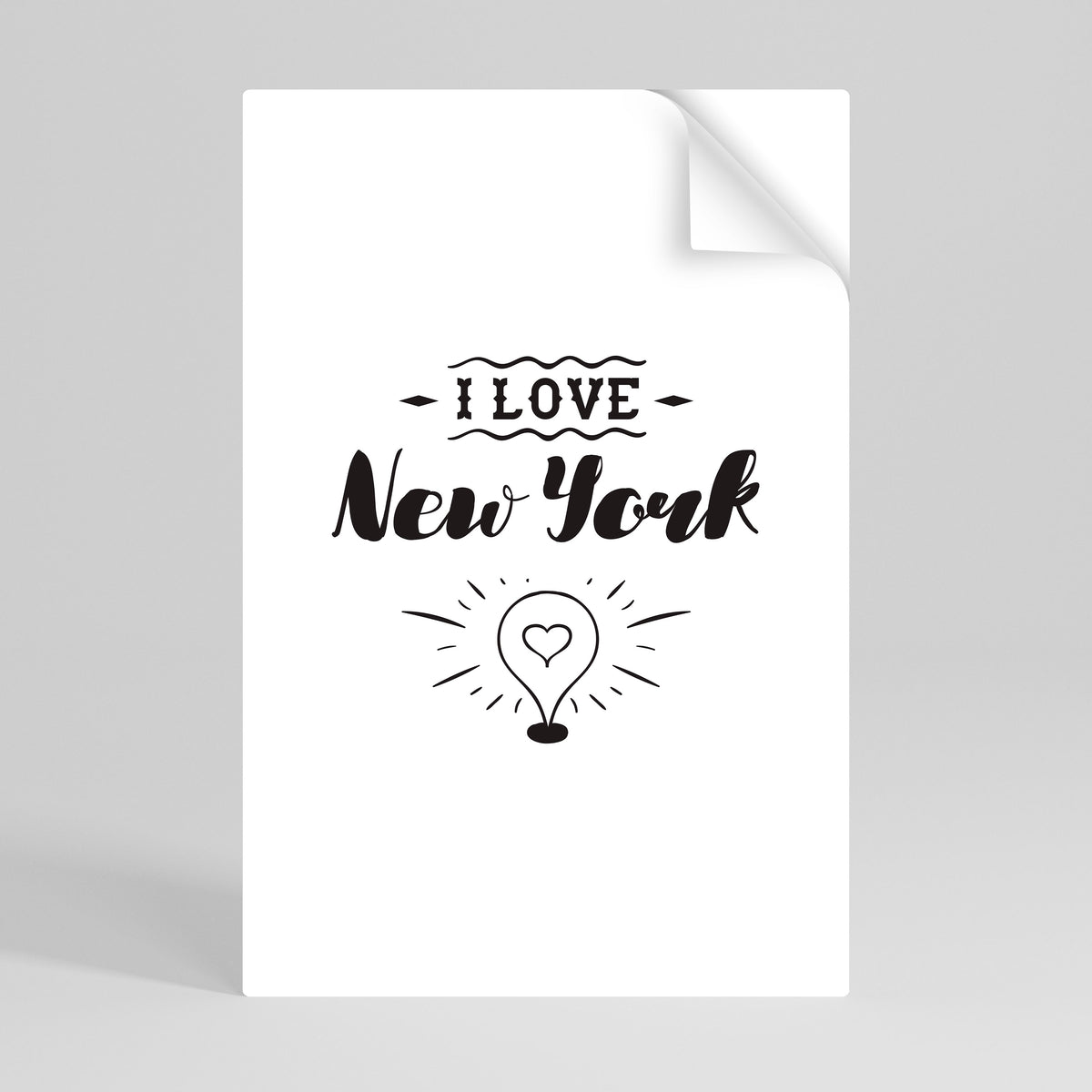 I LOVE NEW YORK Αυτοκόλλητη Αφίσα κάθετη