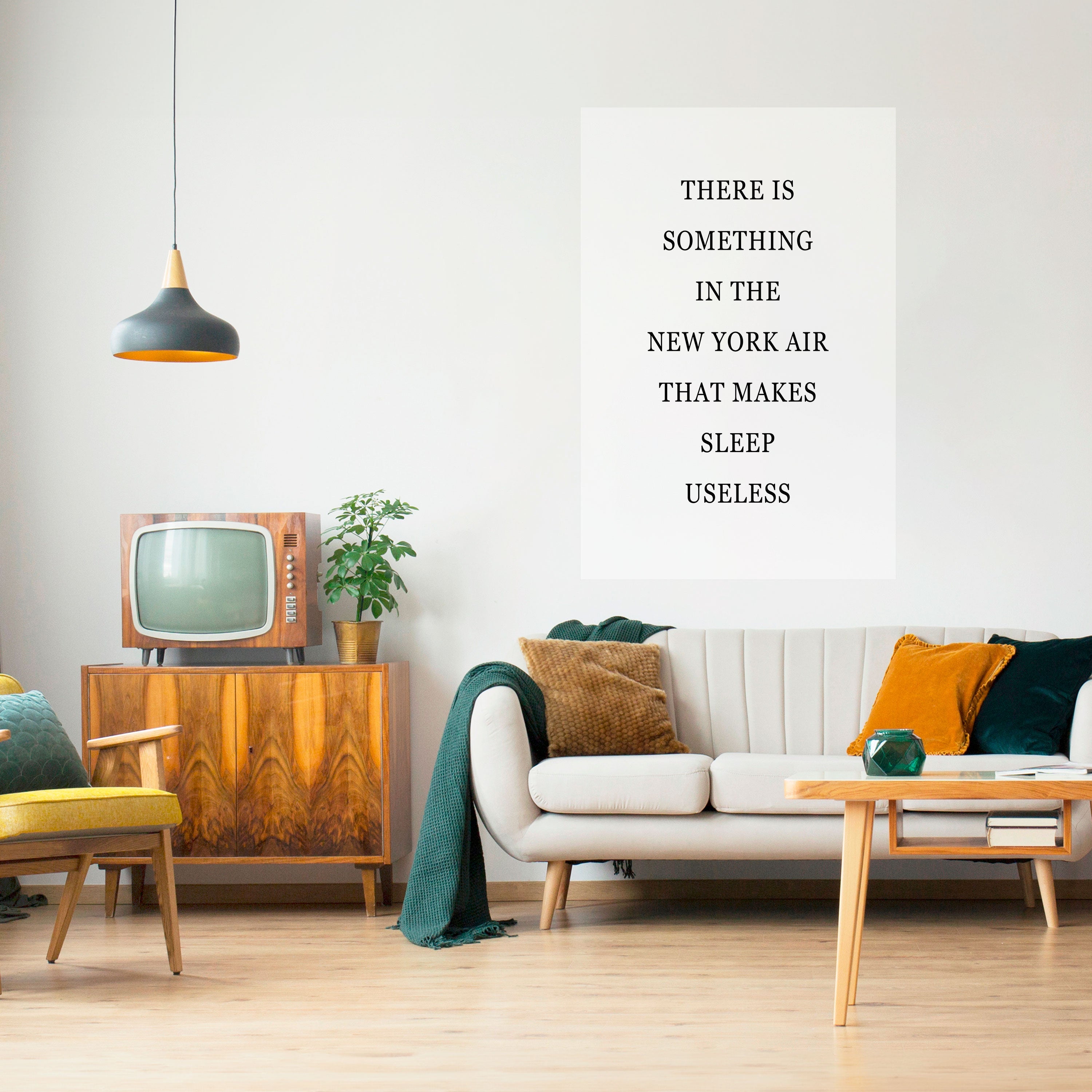 NEW YORK NIGHTS UNREST Peel and Stick Vertical Poster