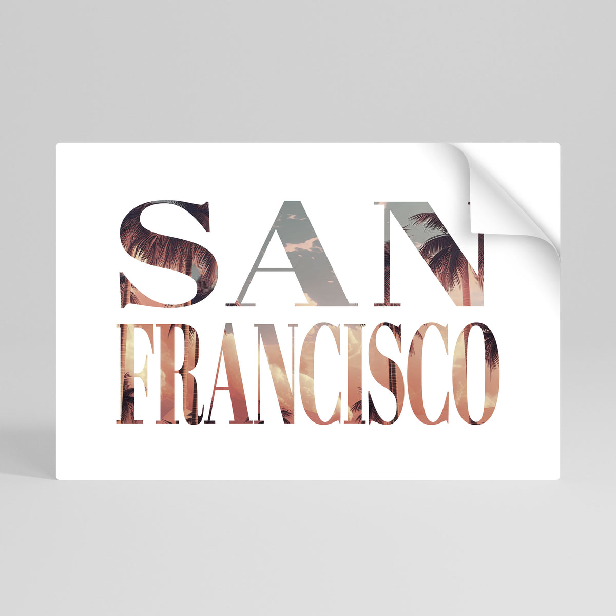 SAN FRANCISCO Peel and Stick Horizontal Poster