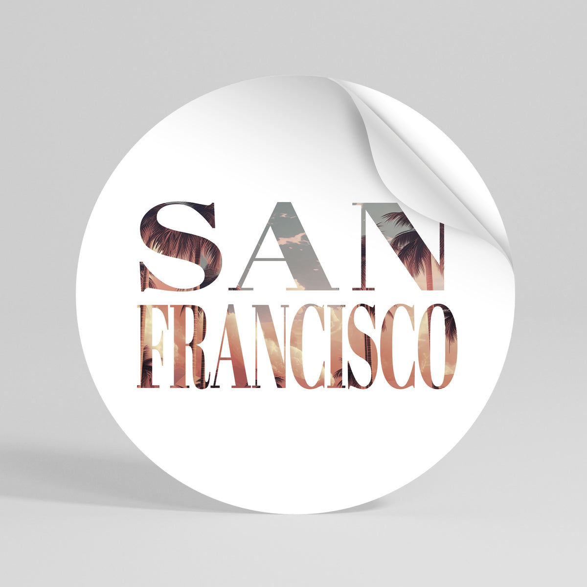 SAN FRANCISCO Αυτοκόλλητη Αφίσα στρογγυλή
