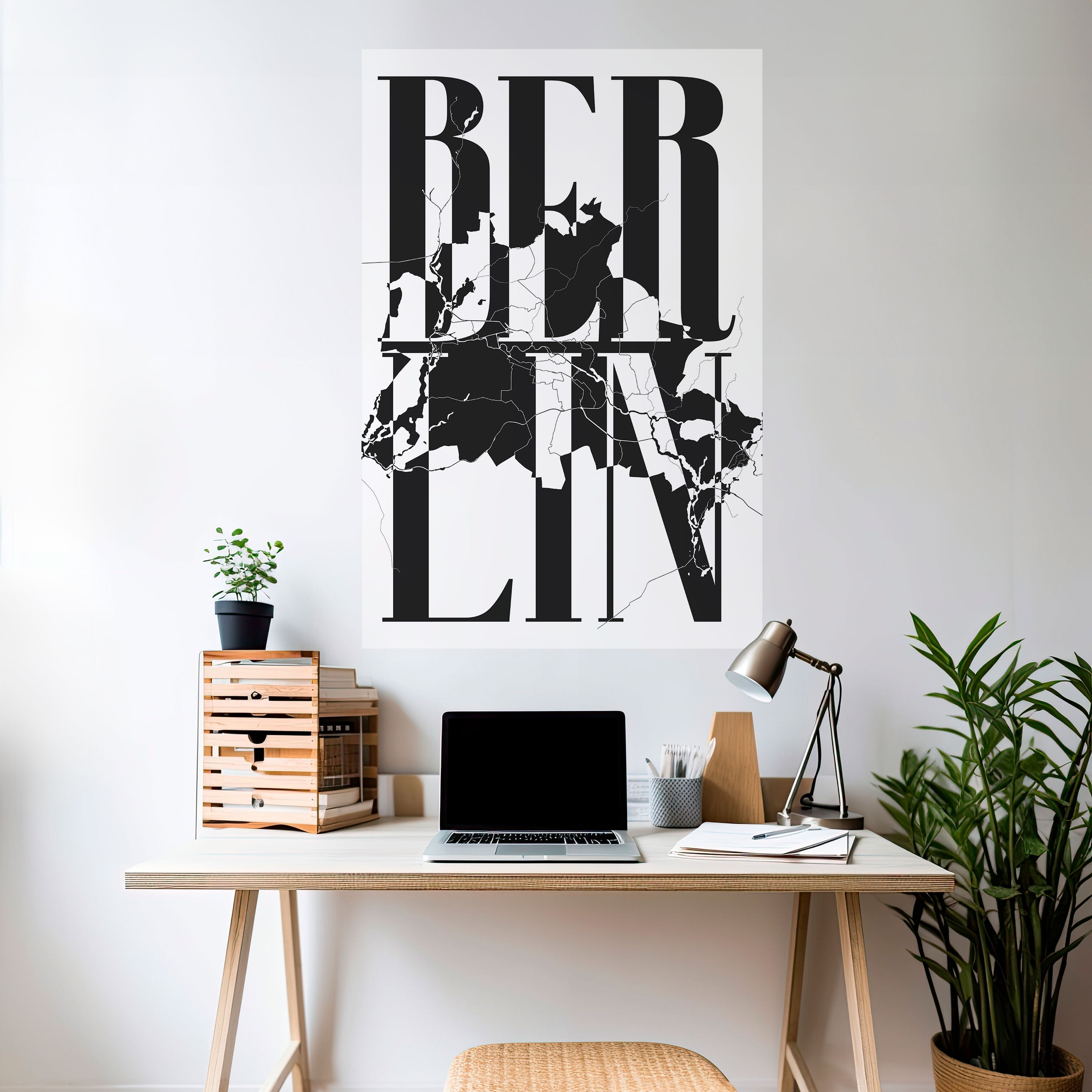 BOLD HORIZONS OF BERLIN Peel and Stick Vertical Poster