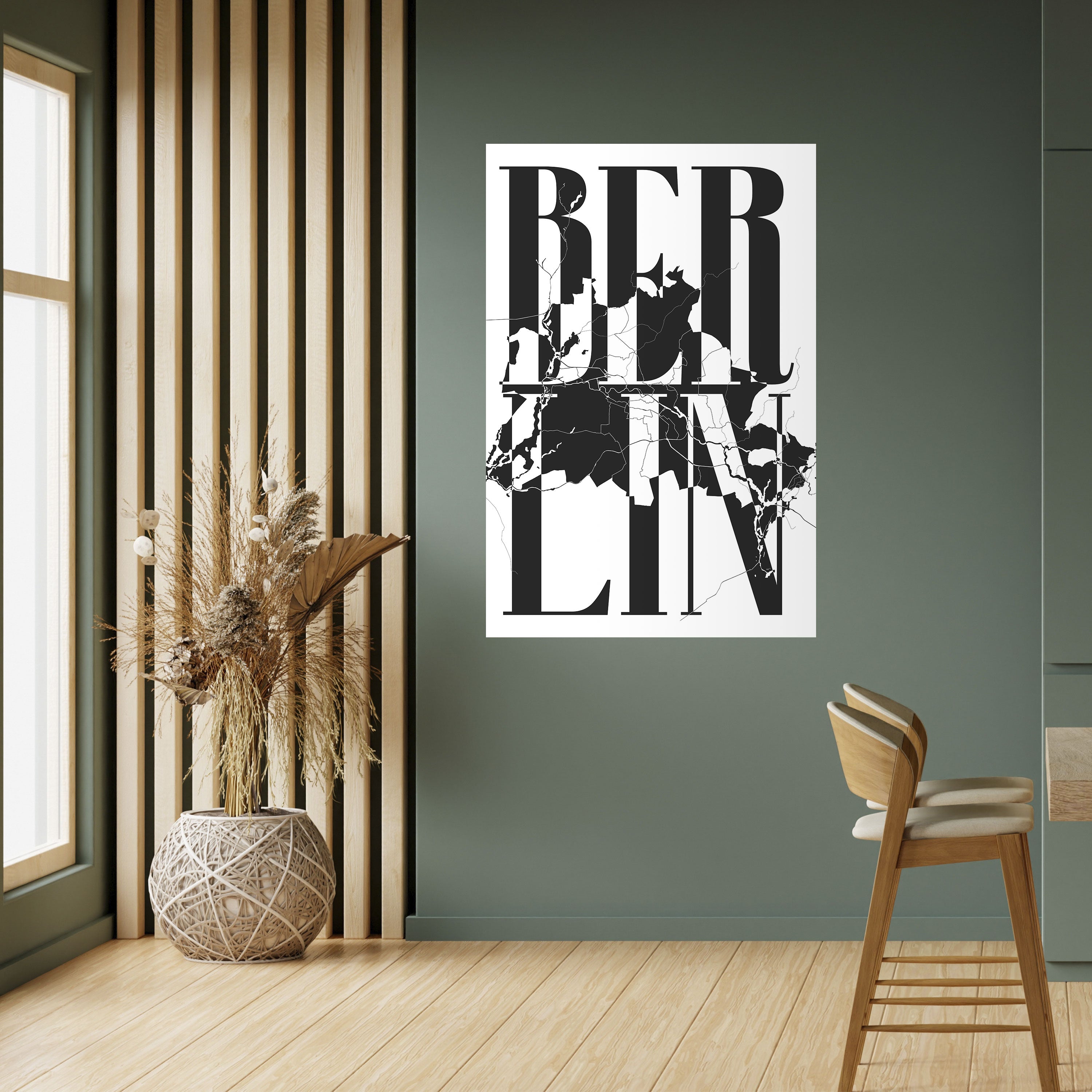 BOLD HORIZONS OF BERLIN Peel and Stick Vertical Poster