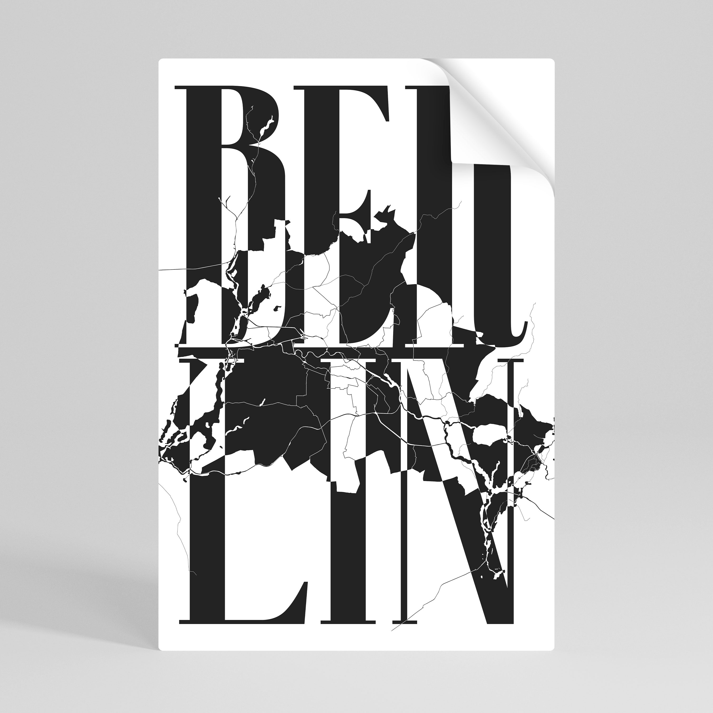 BOLD HORIZONS OF BERLIN Peel and Stick Vertical Poster