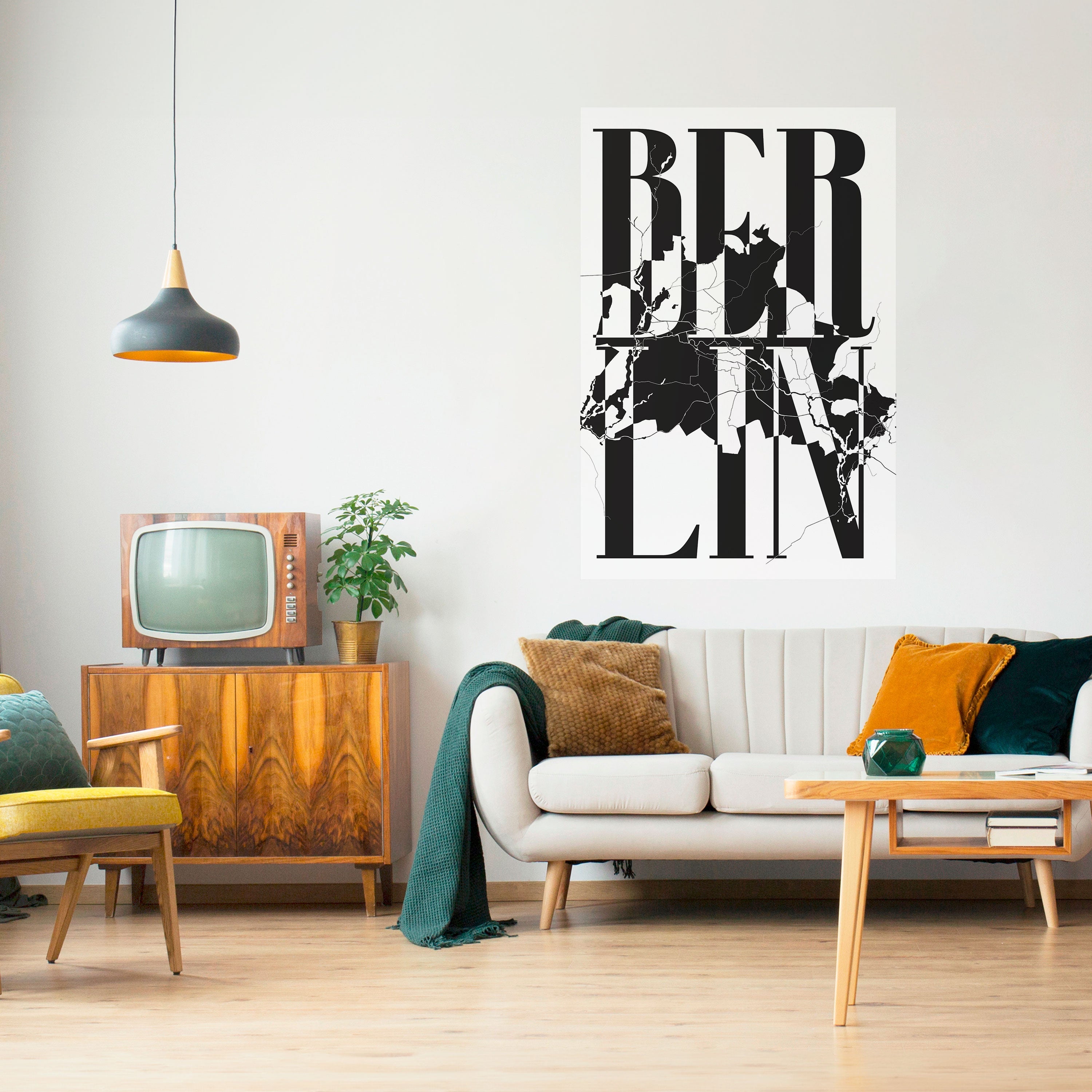 BOLD HORIZONS OF BERLIN Peel and Stick Vertical Poster