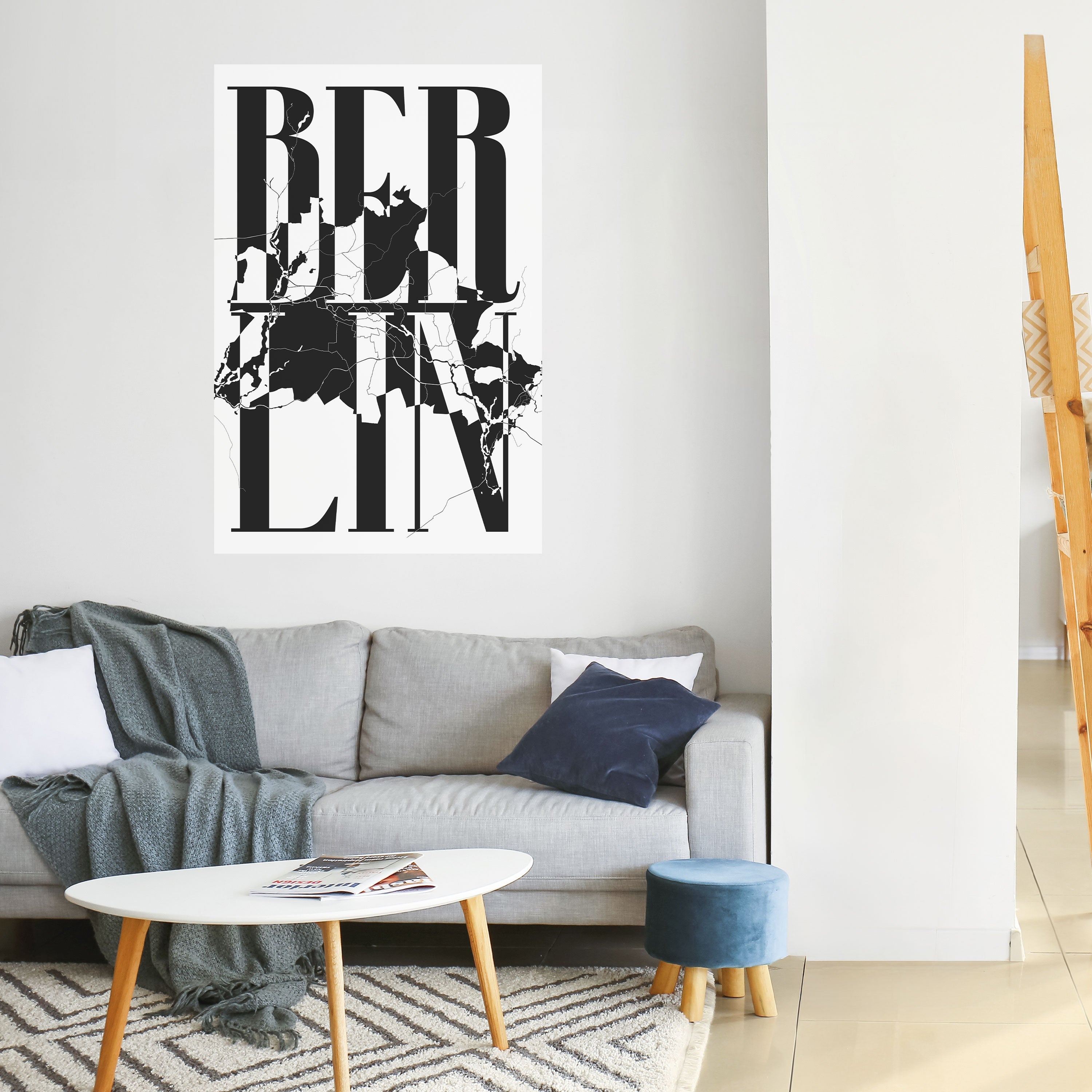 BOLD HORIZONS OF BERLIN Peel and Stick Vertical Poster