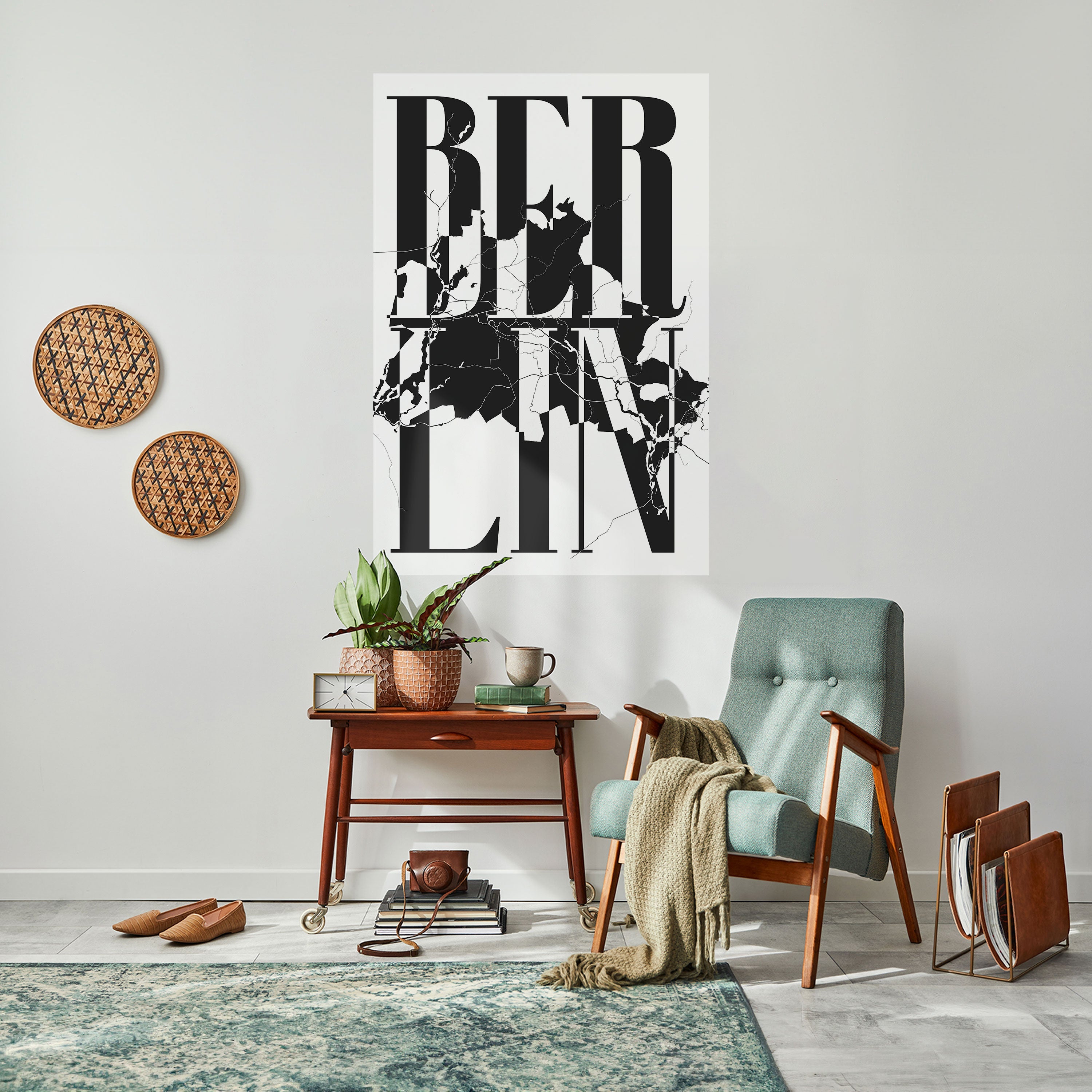 BOLD HORIZONS OF BERLIN Peel and Stick Vertical Poster