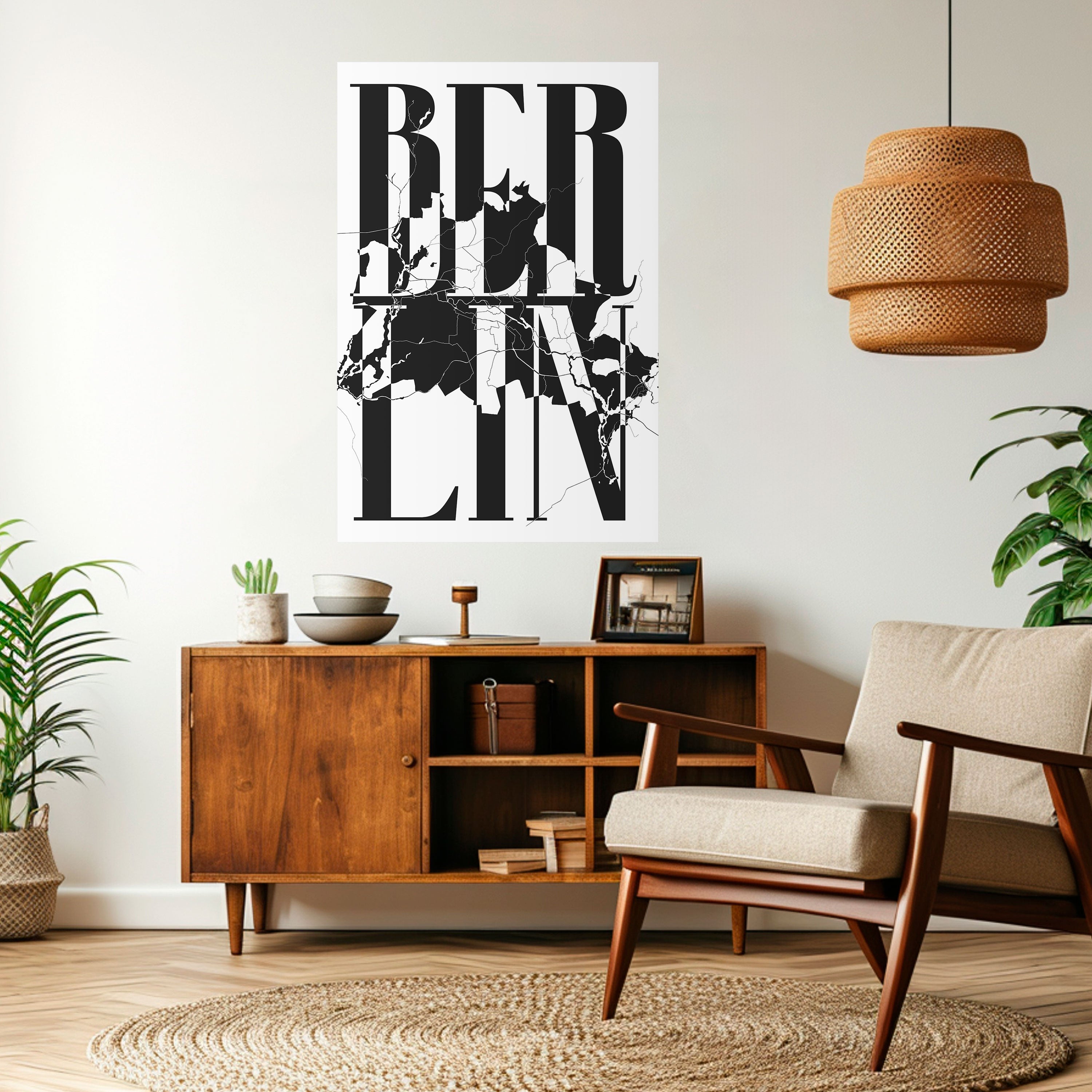 BOLD HORIZONS OF BERLIN Peel and Stick Vertical Poster