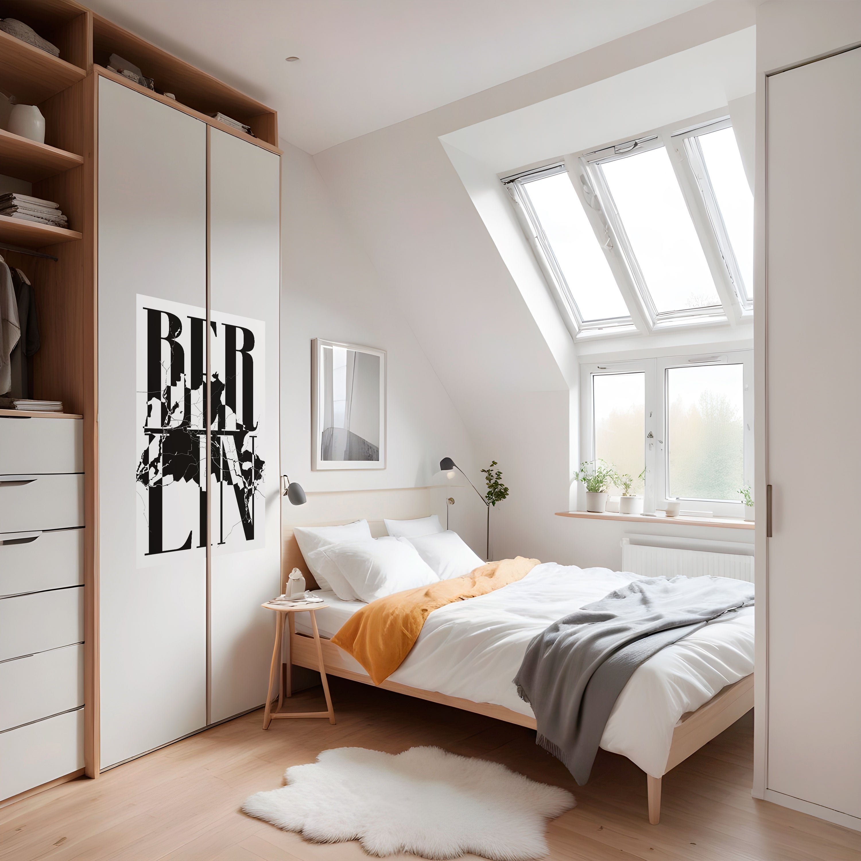 BOLD HORIZONS OF BERLIN Peel and Stick Vertical Poster