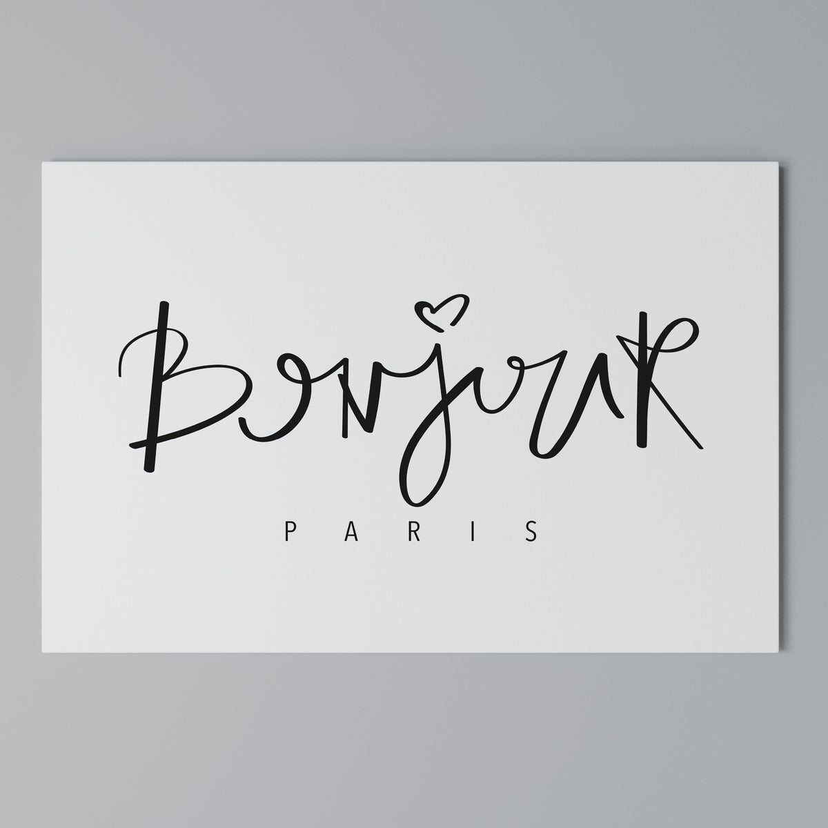 BONJOUR LOVE Horizontal Canvas Print