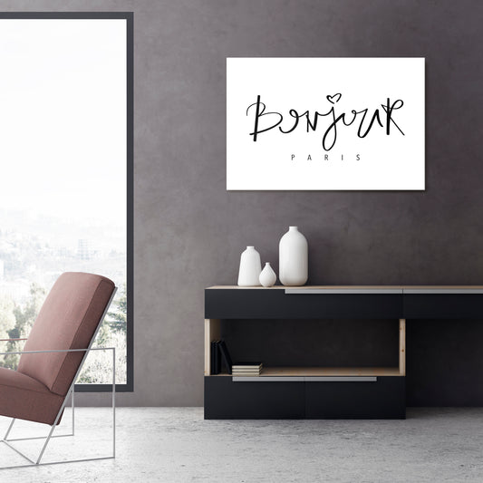 BONJOUR LOVE Horizontal Canvas Print