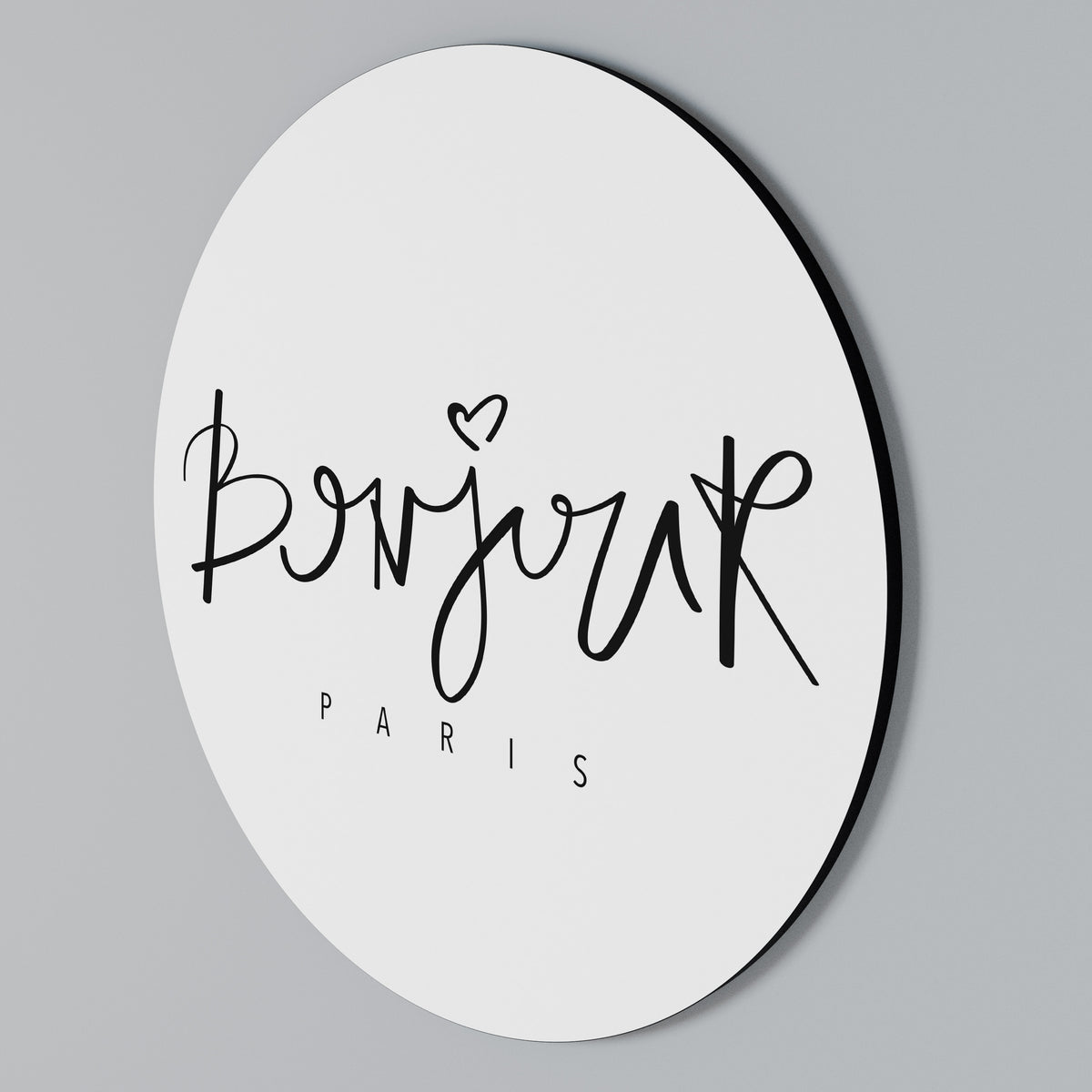 BONJOUR LOVE Round Wall Art
