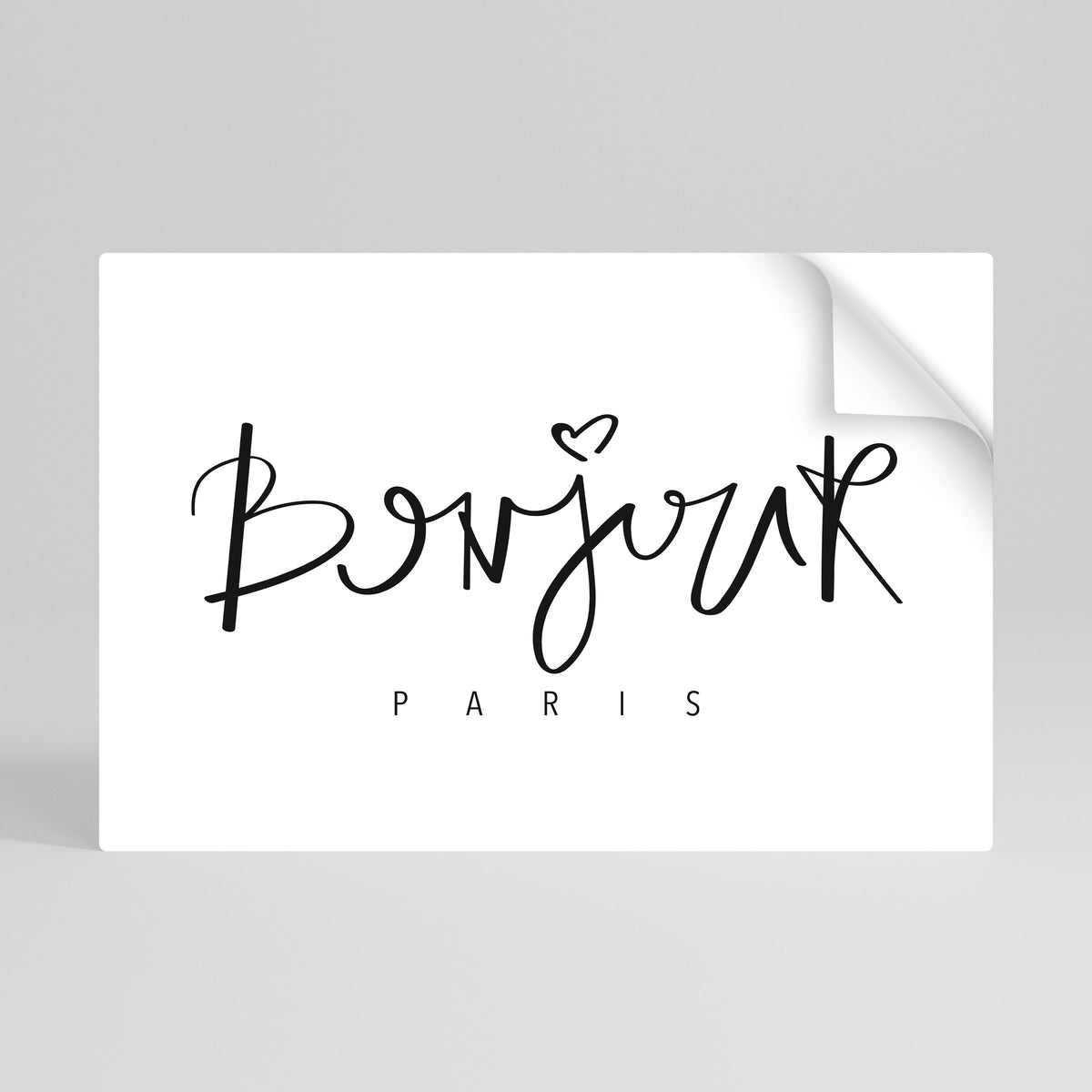 BONJOUR LOVE Αυτοκόλλητη Αφίσα οριζόντια