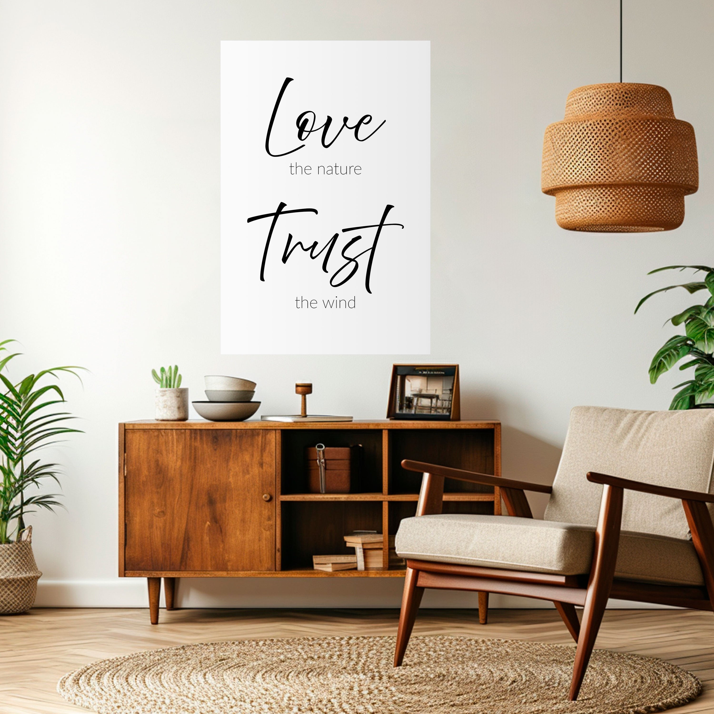 BREEZY BELIEFS Peel and Stick Vertical Poster