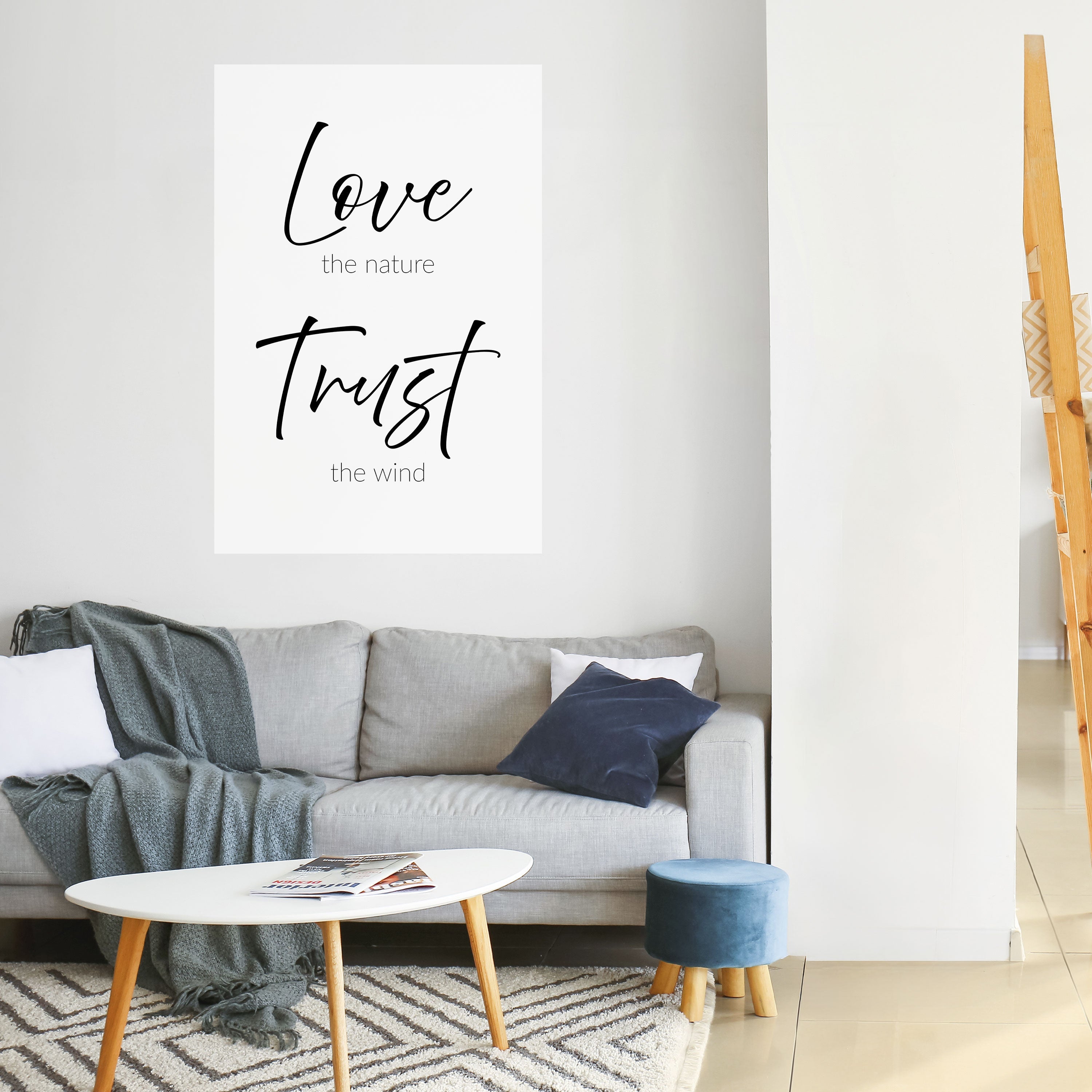 BREEZY BELIEFS Peel and Stick Vertical Poster