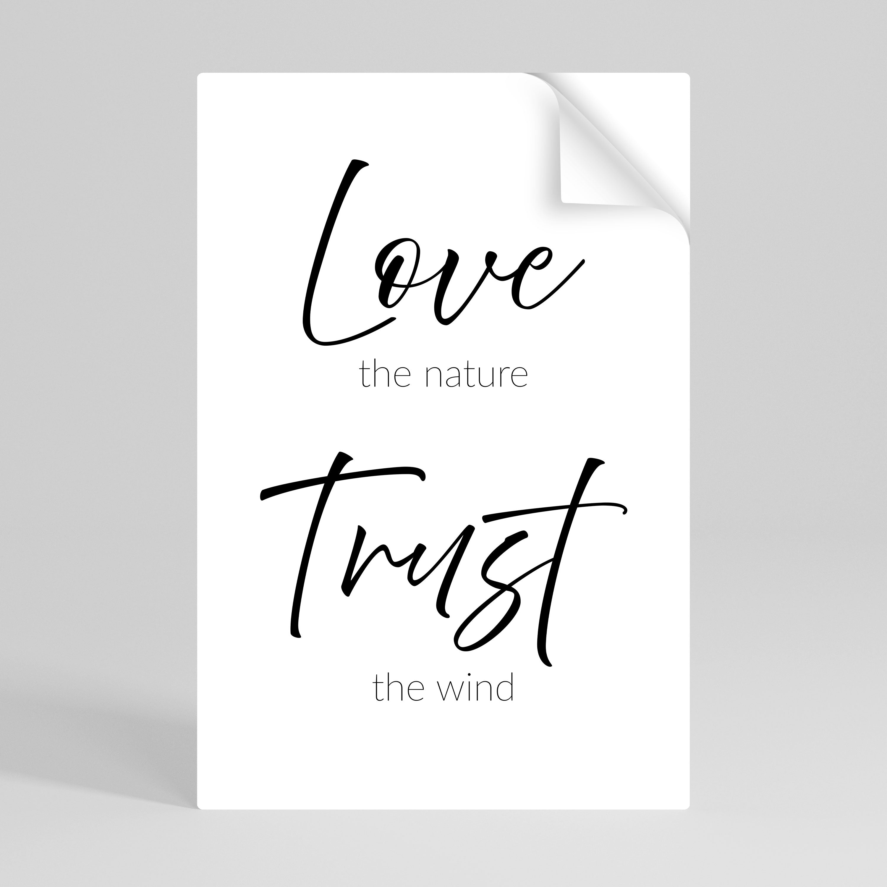 BREEZY BELIEFS Peel and Stick Vertical Poster