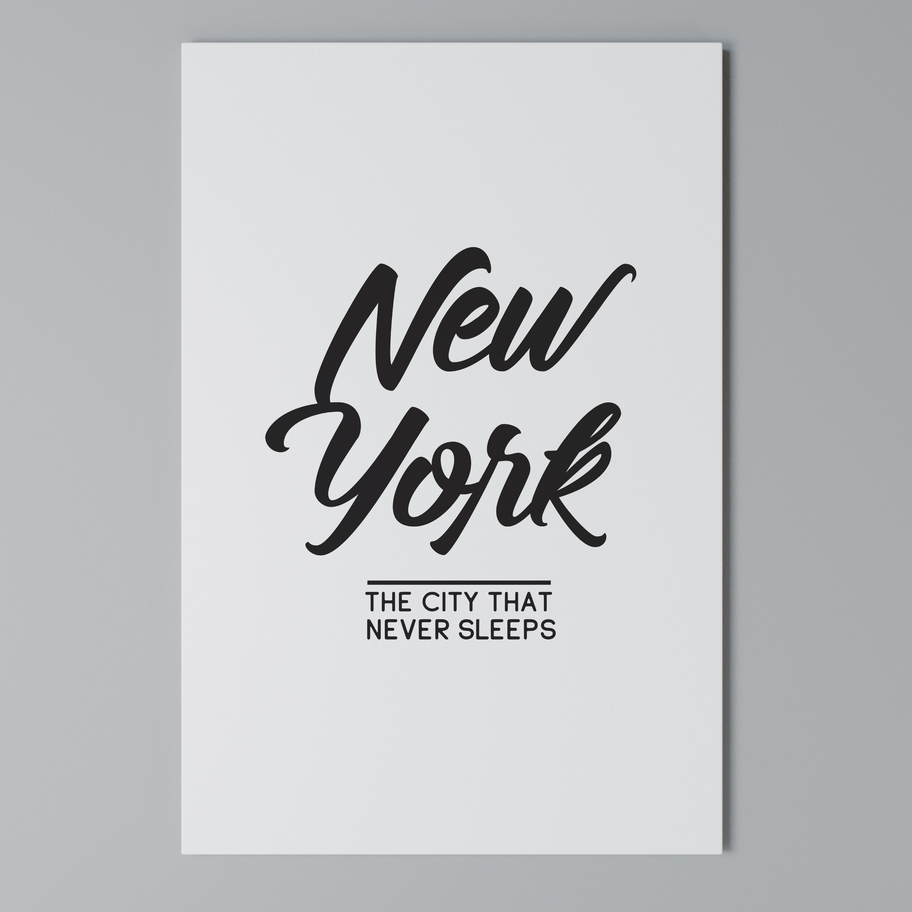 AWAKE IN NYC Κατακόρυφος Πίνακας σε Καμβά