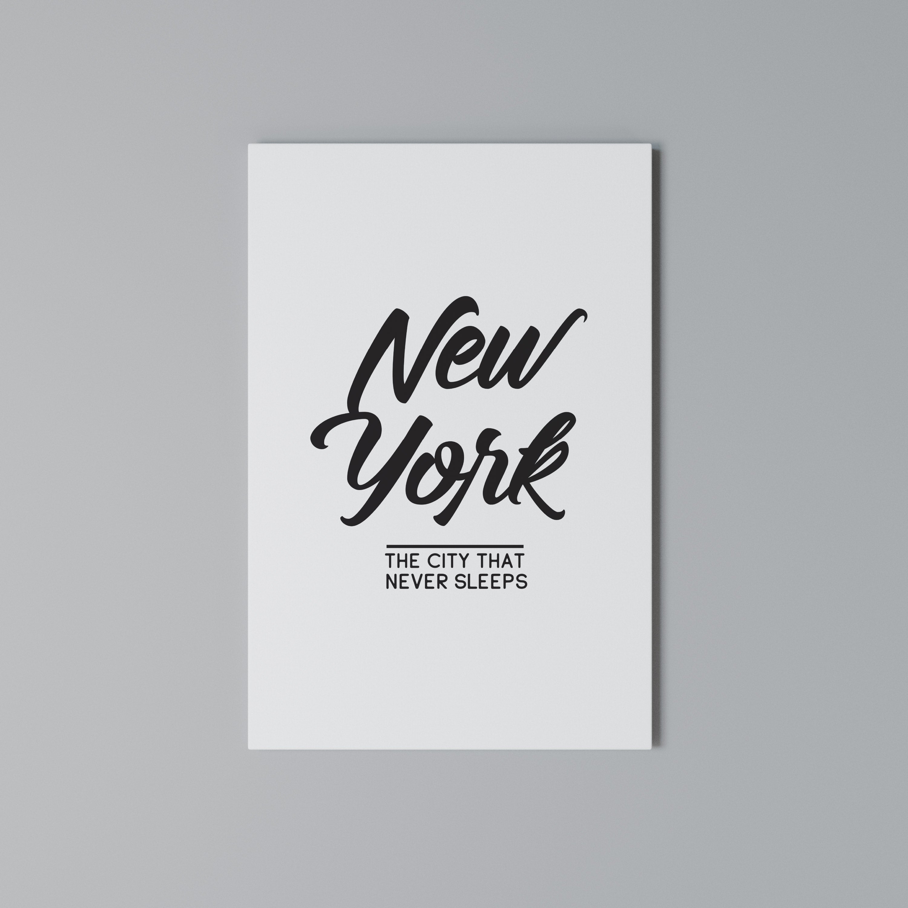 AWAKE IN NYC Κατακόρυφος Πίνακας σε Καμβά
