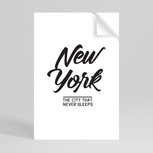 AWAKE IN NYC Peel and Stick Vertical Poster