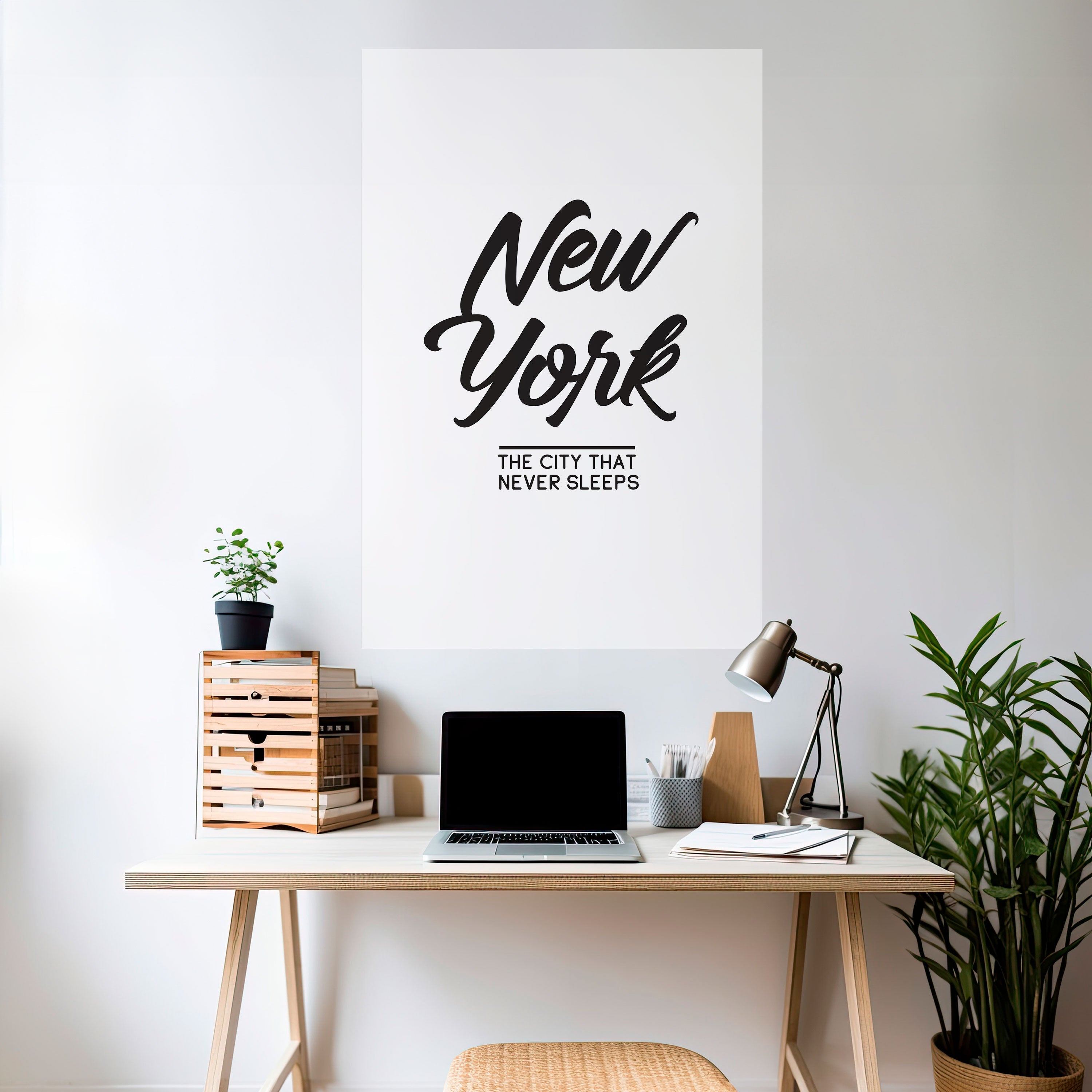 AWAKE IN NYC Peel and Stick Vertical Poster