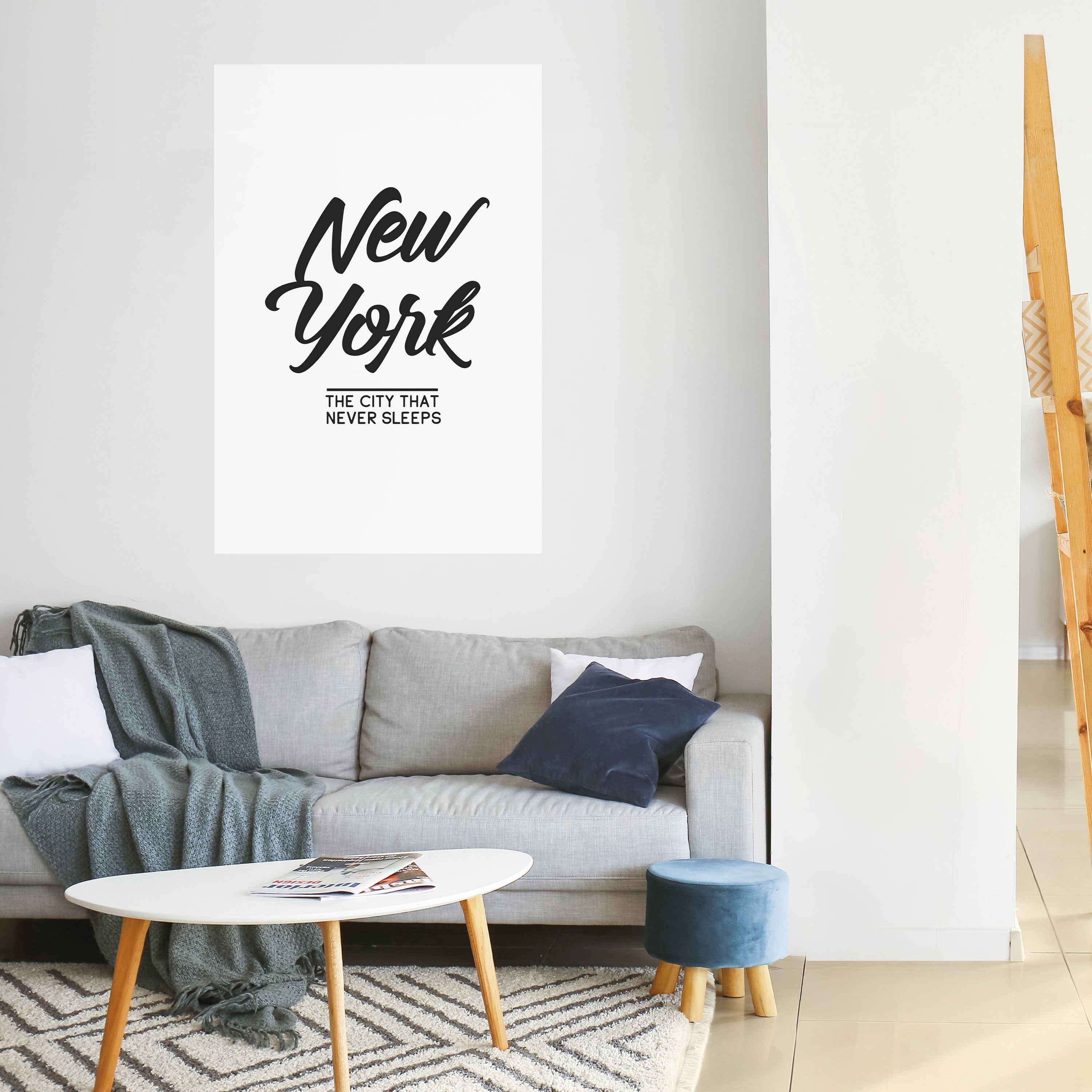 AWAKE IN NYC Peel and Stick Vertical Poster