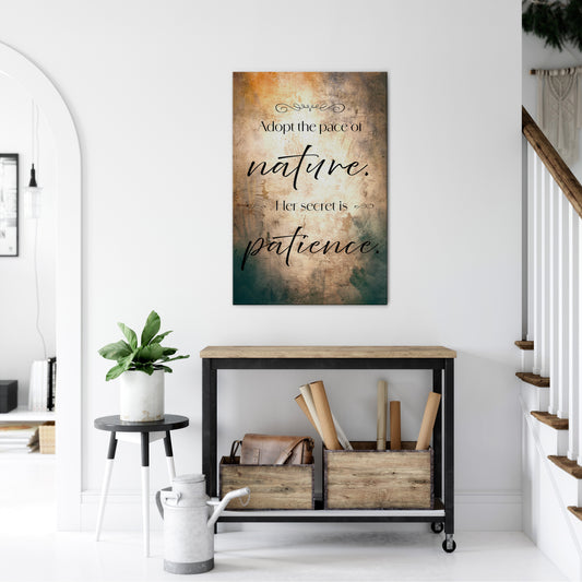 HARMONY WITH NATURE Vertical Canvas Print