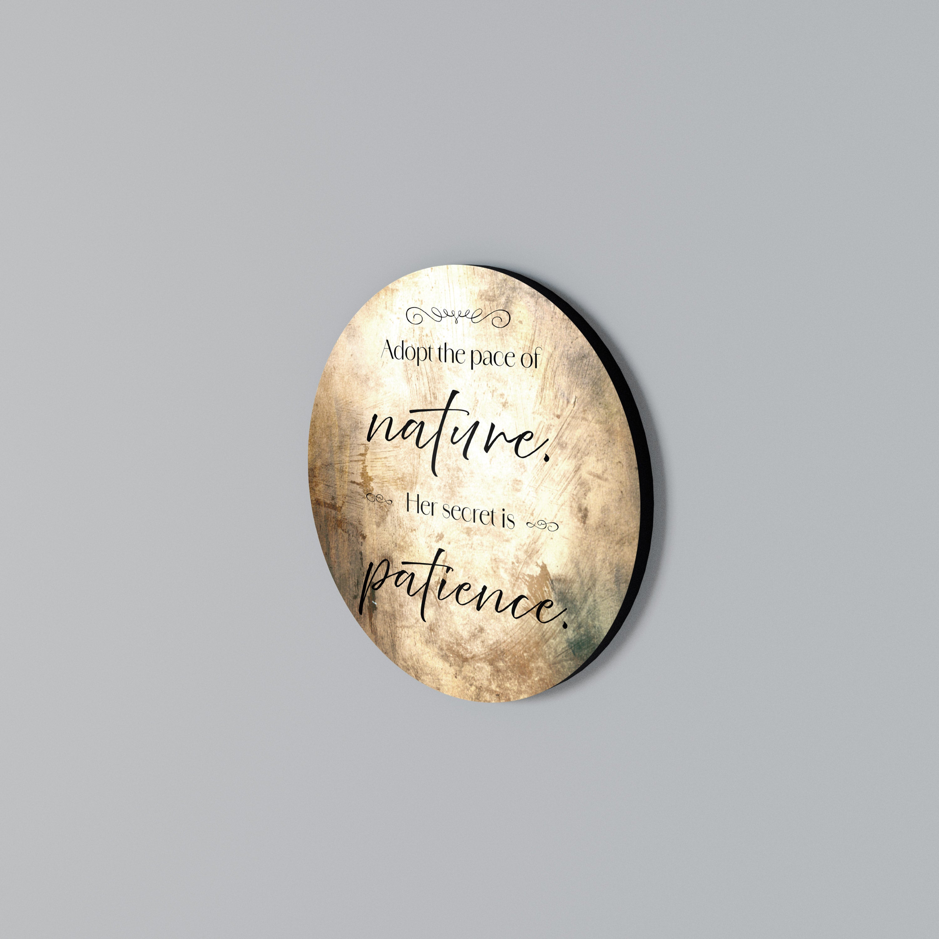 HARMONY WITH NATURE Round Wall Art