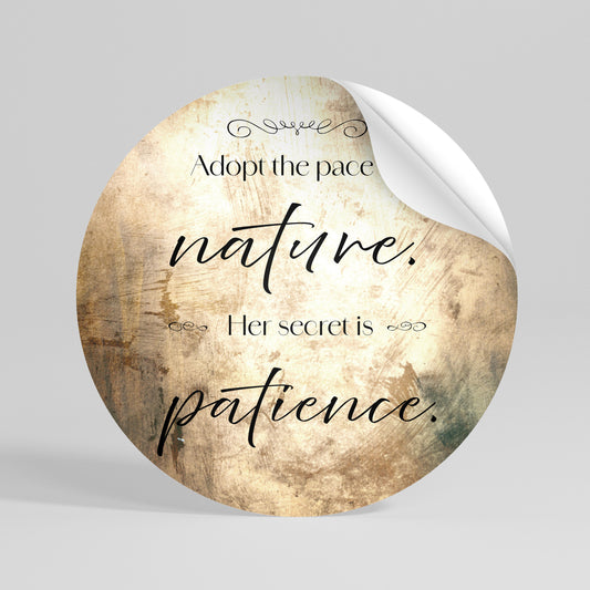 HARMONY WITH NATURE Αυτοκόλλητη Αφίσα στρογγυλή