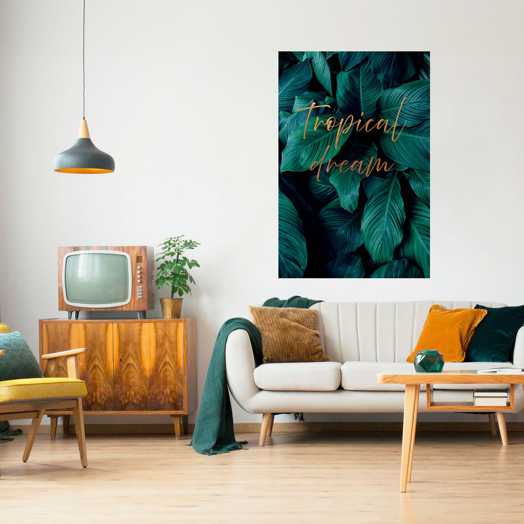 TROPICAL BLISS Peel and Stick Vertical Poster