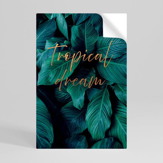 TROPICAL BLISS Αυτοκόλλητη Αφίσα κάθετη