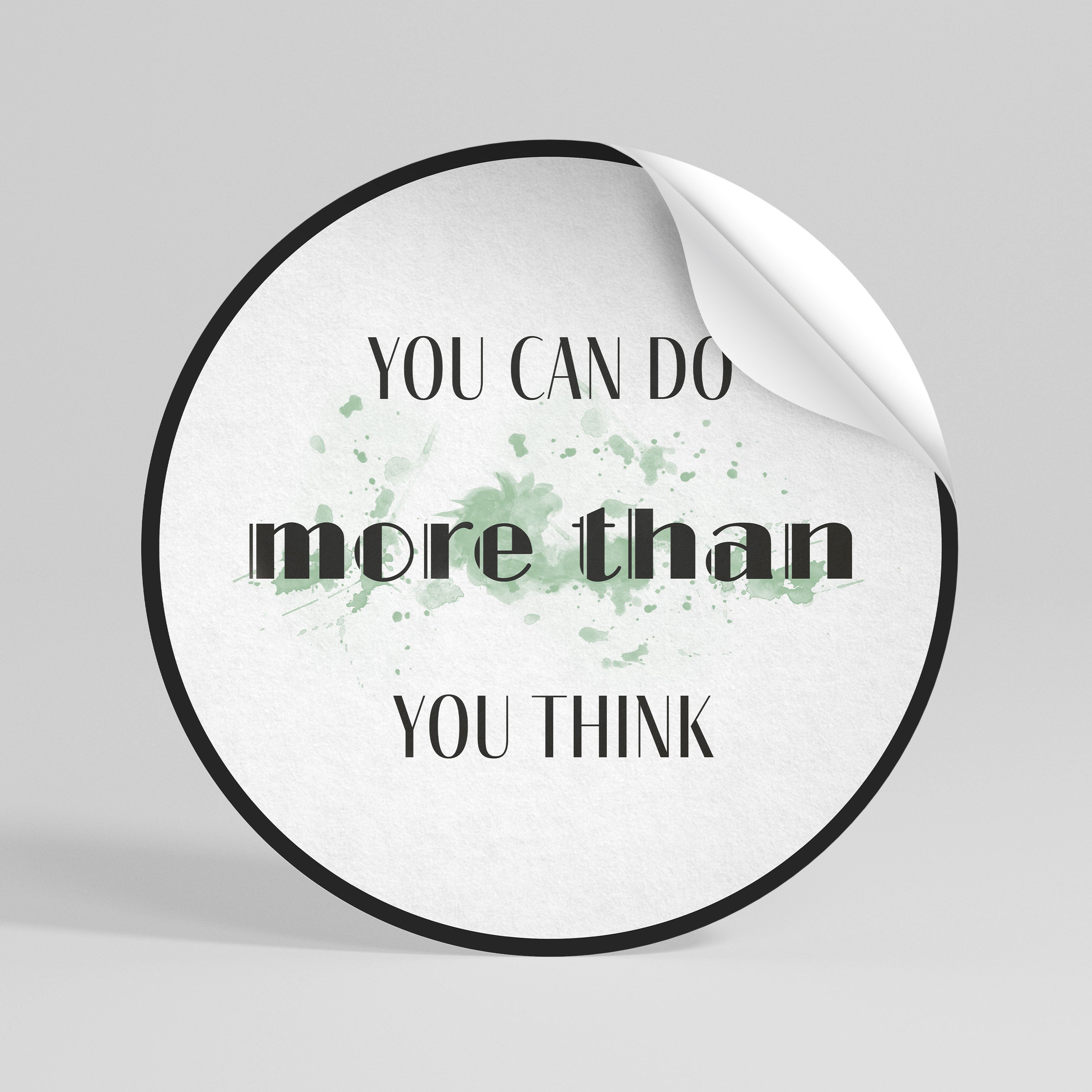 BELIEVE AND ACHIEVE Αυτοκόλλητη "Peel and Stick" Αφίσα στρογγυλή