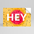 HEY THERE Peel and Stick Horizontal Poster