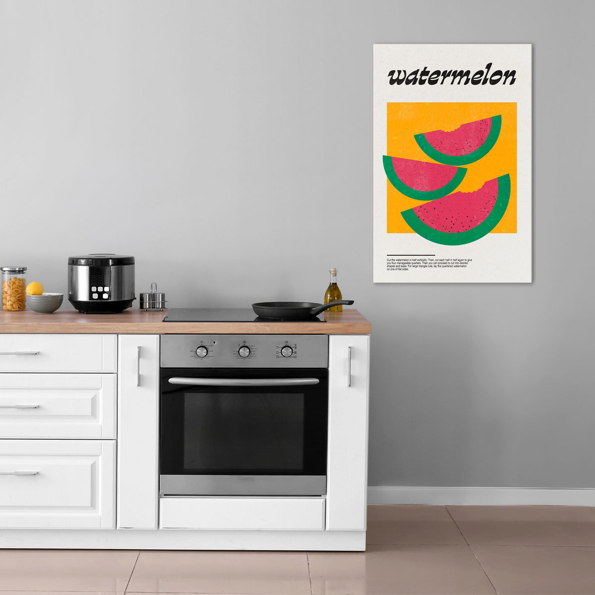 WATERMELON WHIMSY Vertical Canvas Print