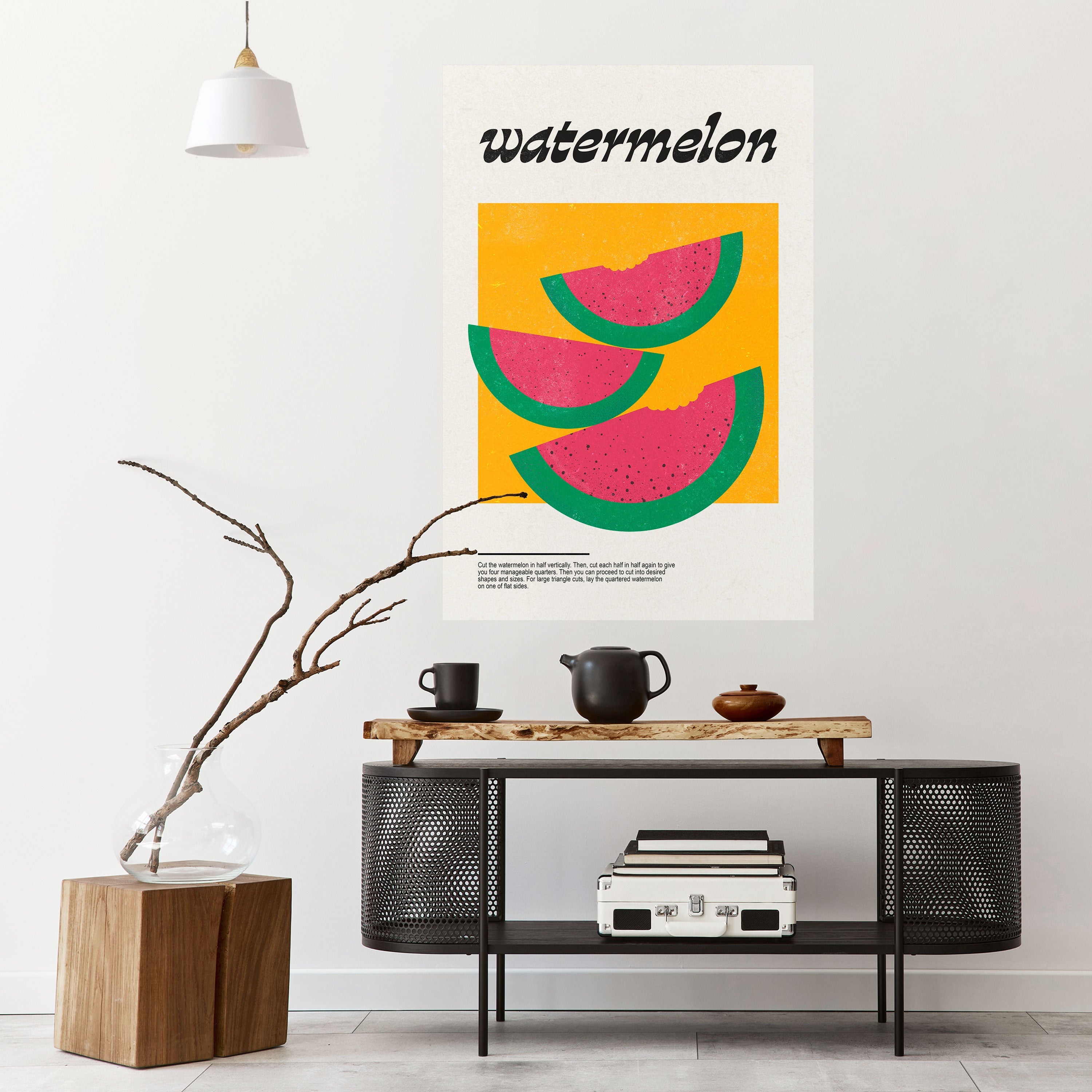 WATERMELON WHIMSY Peel and Stick Vertical Poster