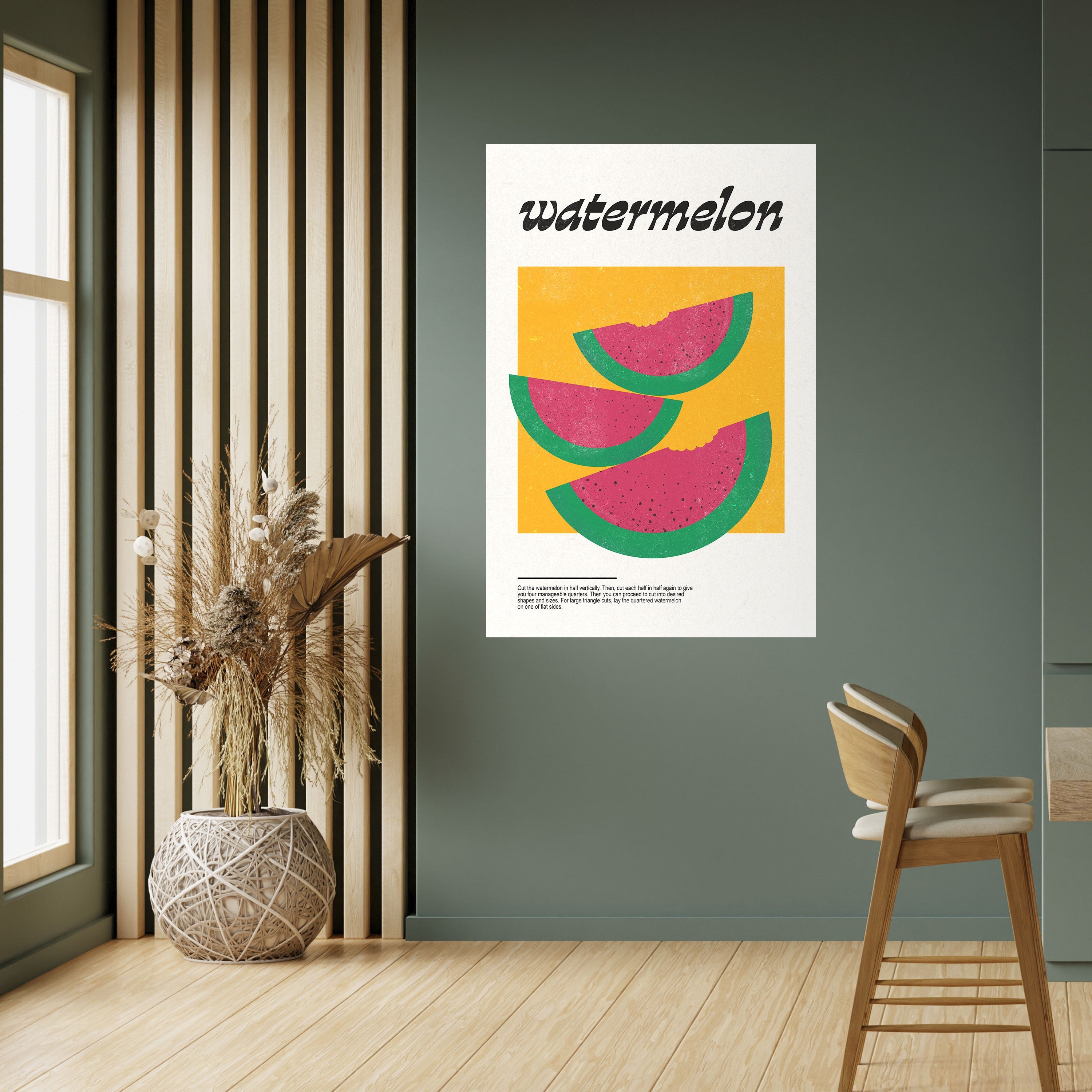 WATERMELON WHIMSY Peel and Stick Vertical Poster