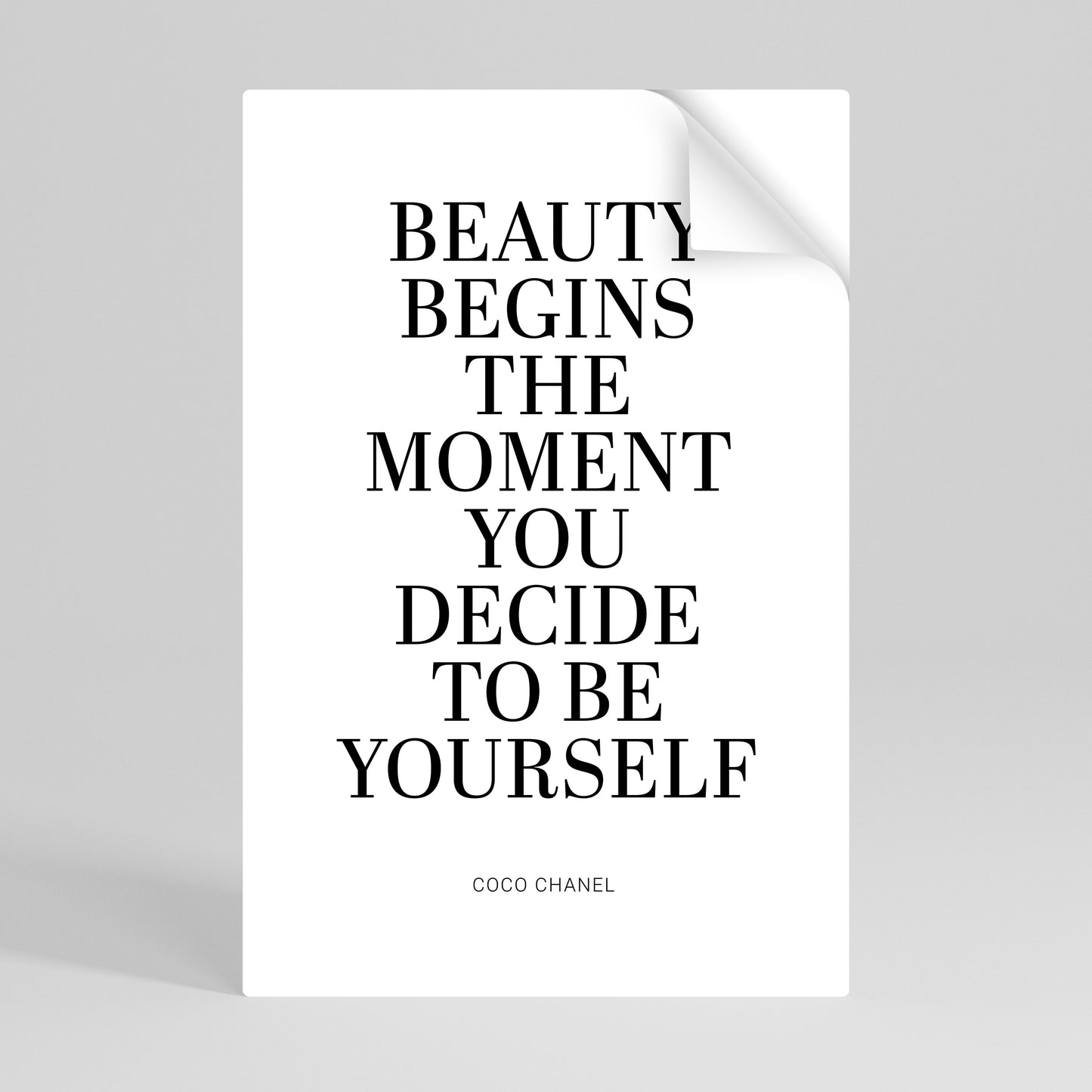 BEAUTY REDEFINED Peel and Stick Vertical Poster