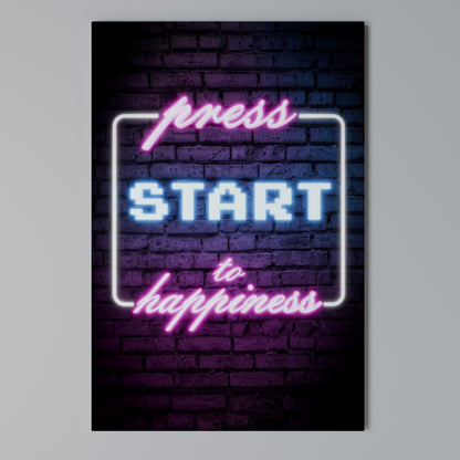 PRESS PLAY FOR JOY Κατακόρυφος Πίνακας σε Καμβά