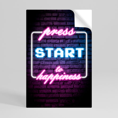 PRESS PLAY FOR JOY Αυτοκόλλητη "Peel and Stick" Αφίσα κάθετη