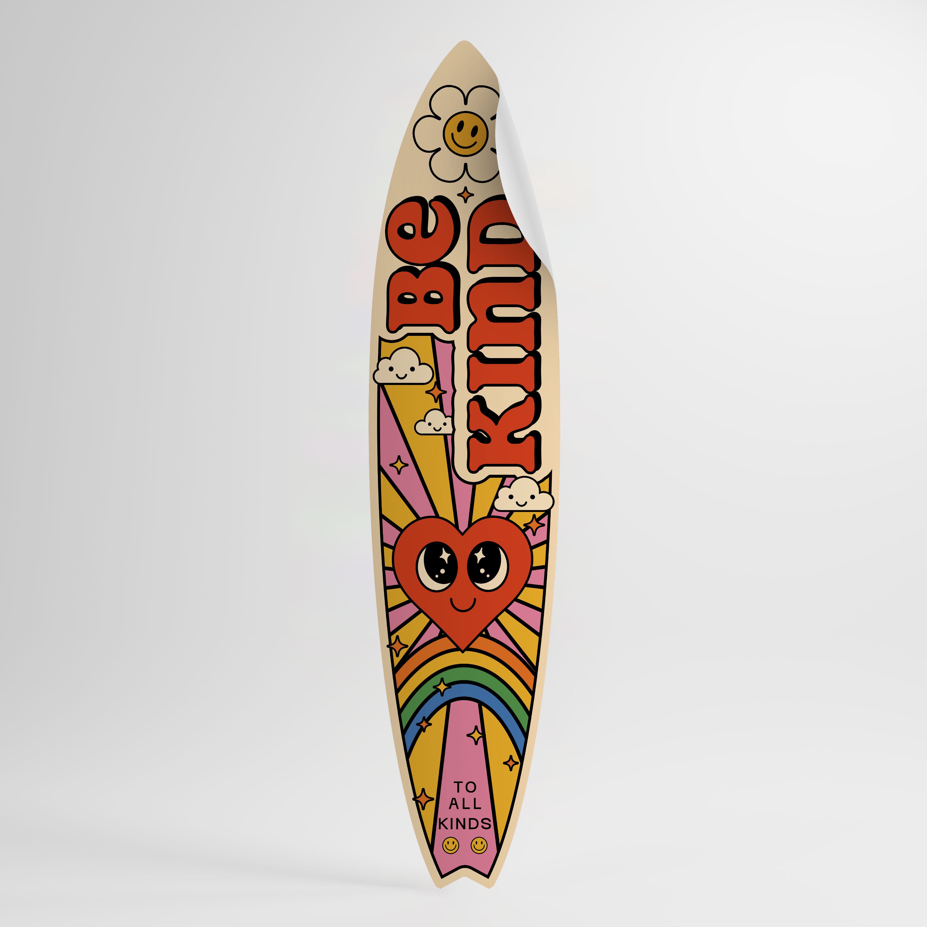 BE KIND Peel and Stick Surfboard Sticker