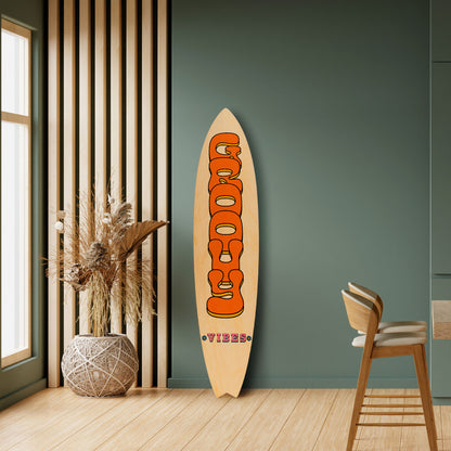 GROOVY VIBES Surfboard Decorative Panel