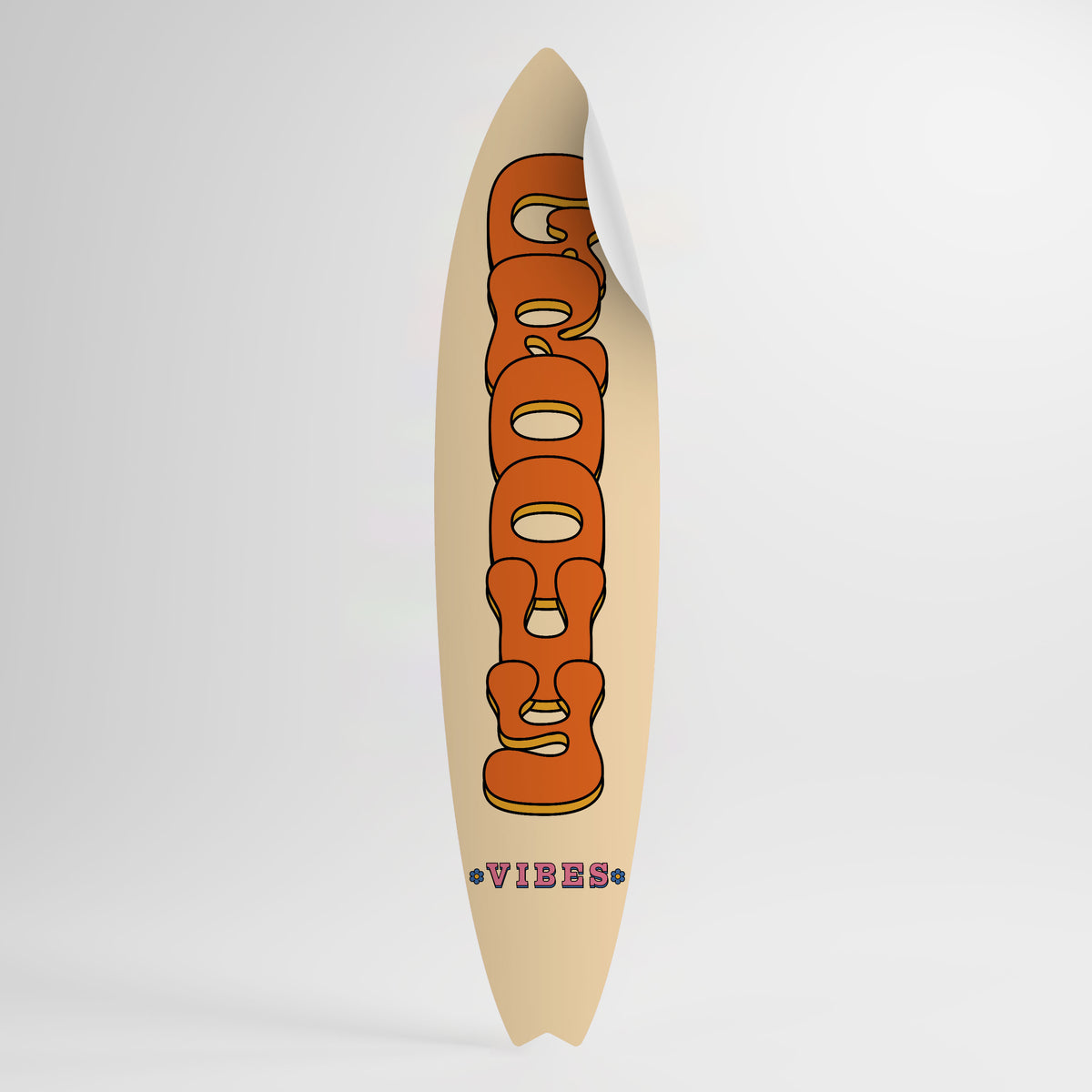 GROOVY VIBES Αυτοκόλλητη Αφίσα "Surf"